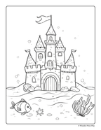 Mermaid Adventures - Printable Coloring Book