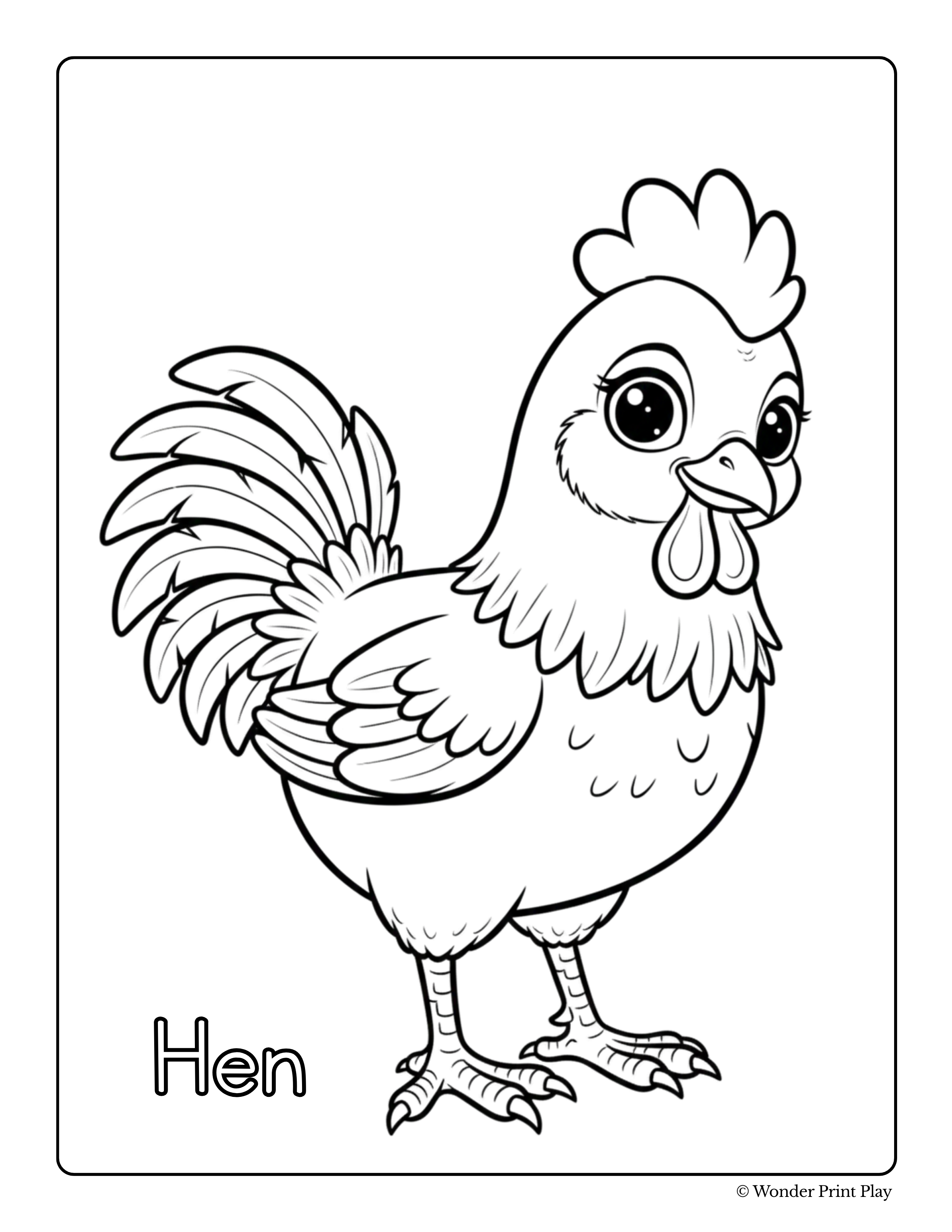 Farm Animal Adventures - Printable Coloring Book ⭐⭐⭐⭐⭐