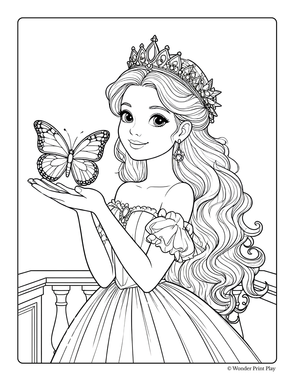 Princess Adventures - Printable Coloring Book ⭐⭐⭐⭐⭐
