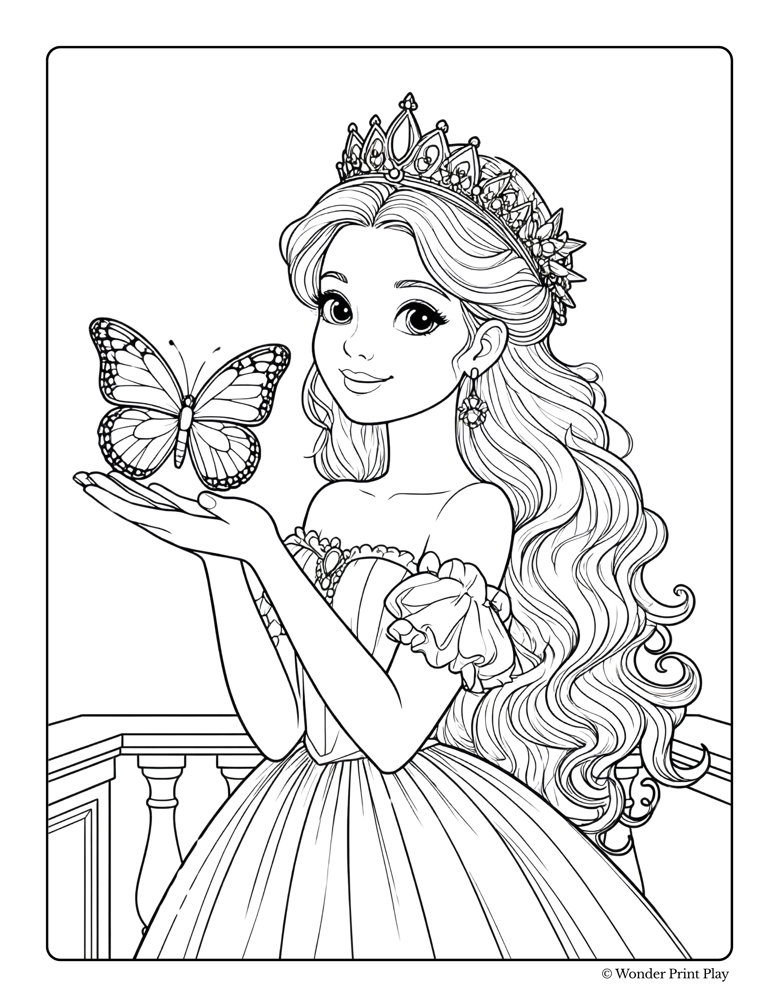 Princess Adventures - Printable Coloring Book ⭐⭐⭐⭐⭐