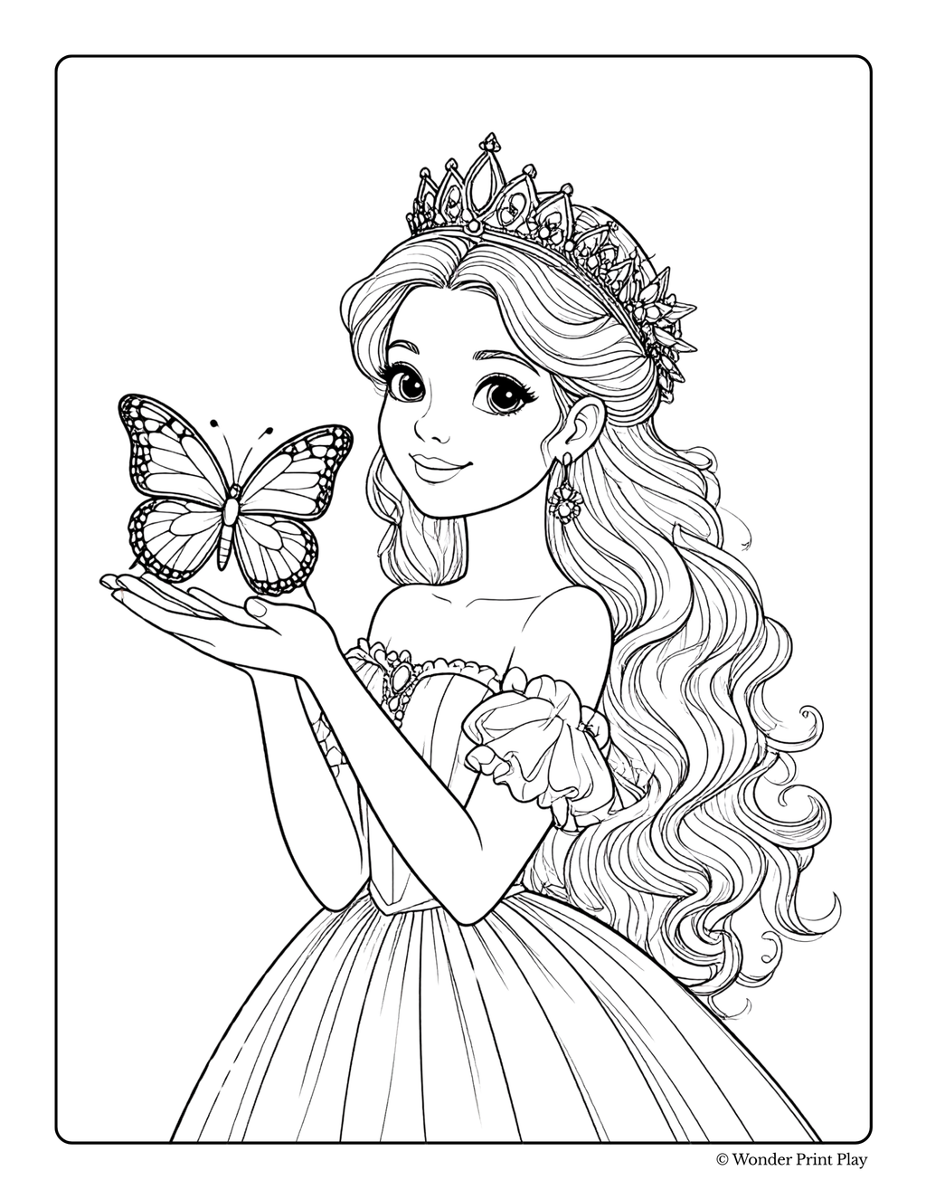 Princess Adventures - Printable Coloring Book