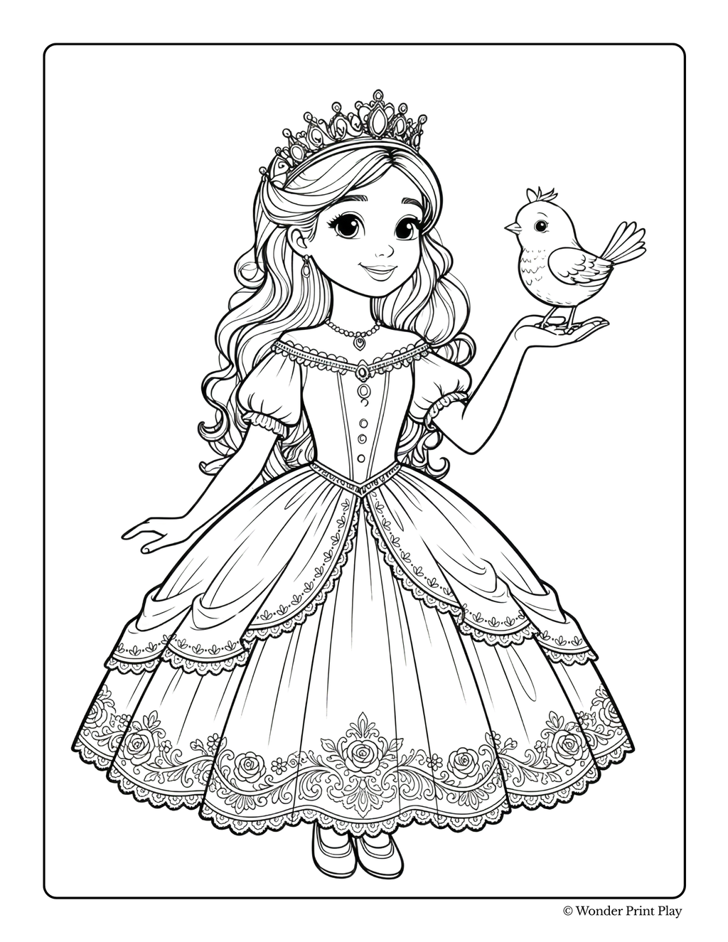 Princess Adventures - Printable Coloring Book ⭐⭐⭐⭐⭐