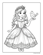 Princess Adventures - Printable Coloring Book ⭐⭐⭐⭐⭐