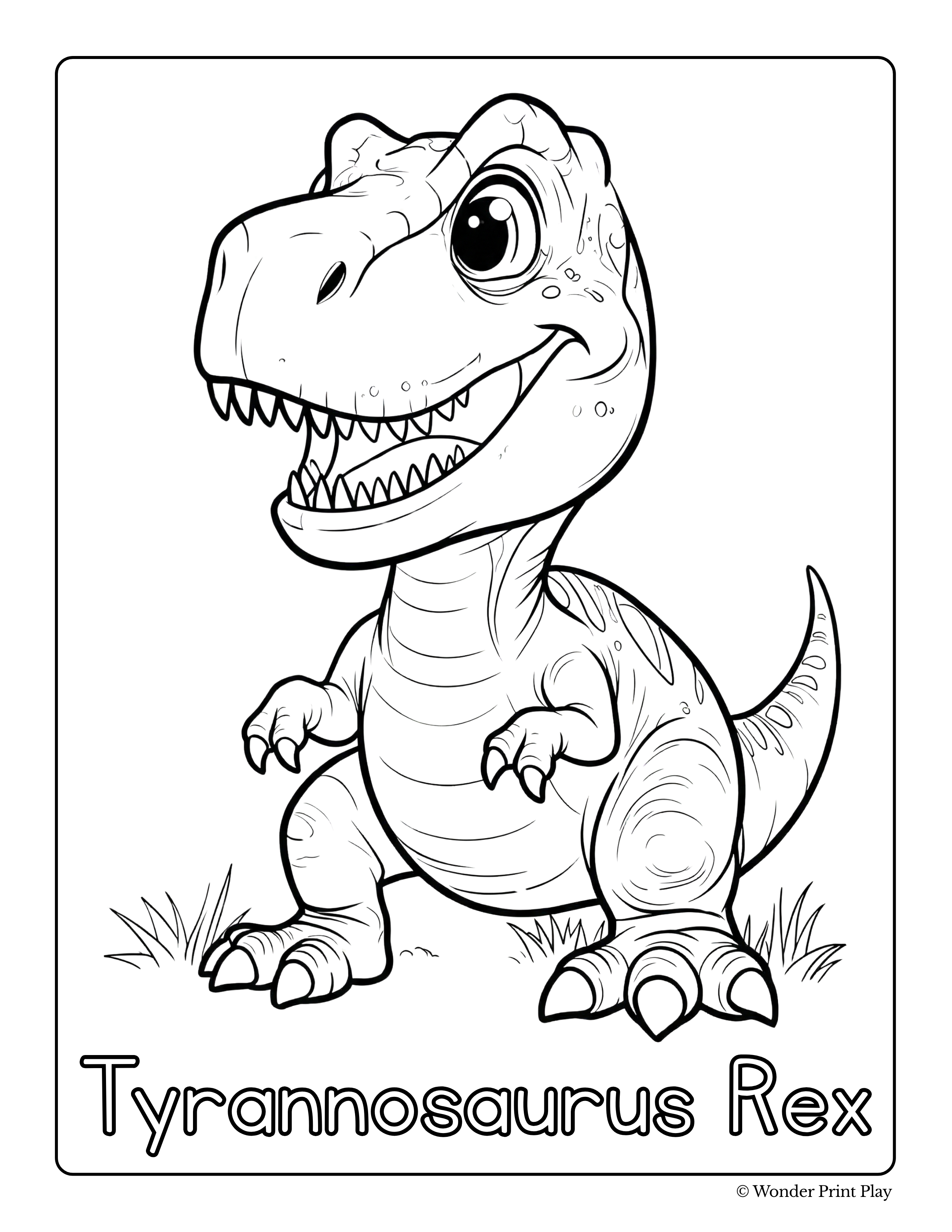 Dinosaur Adventures - Printable Coloring Book