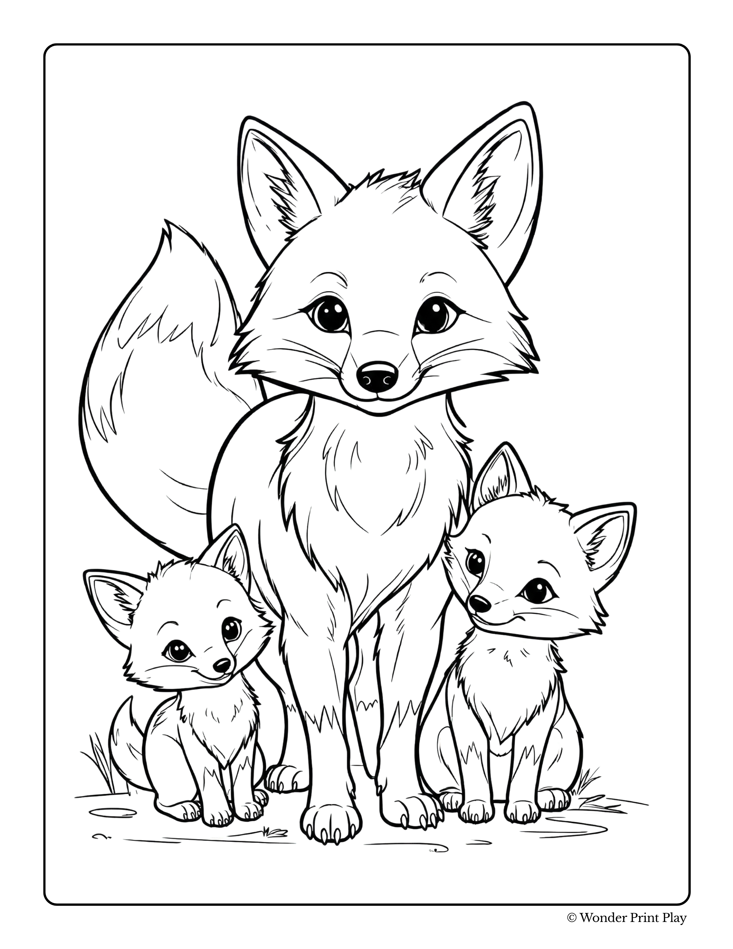 Forest Animal Adventures - Printable Coloring Book