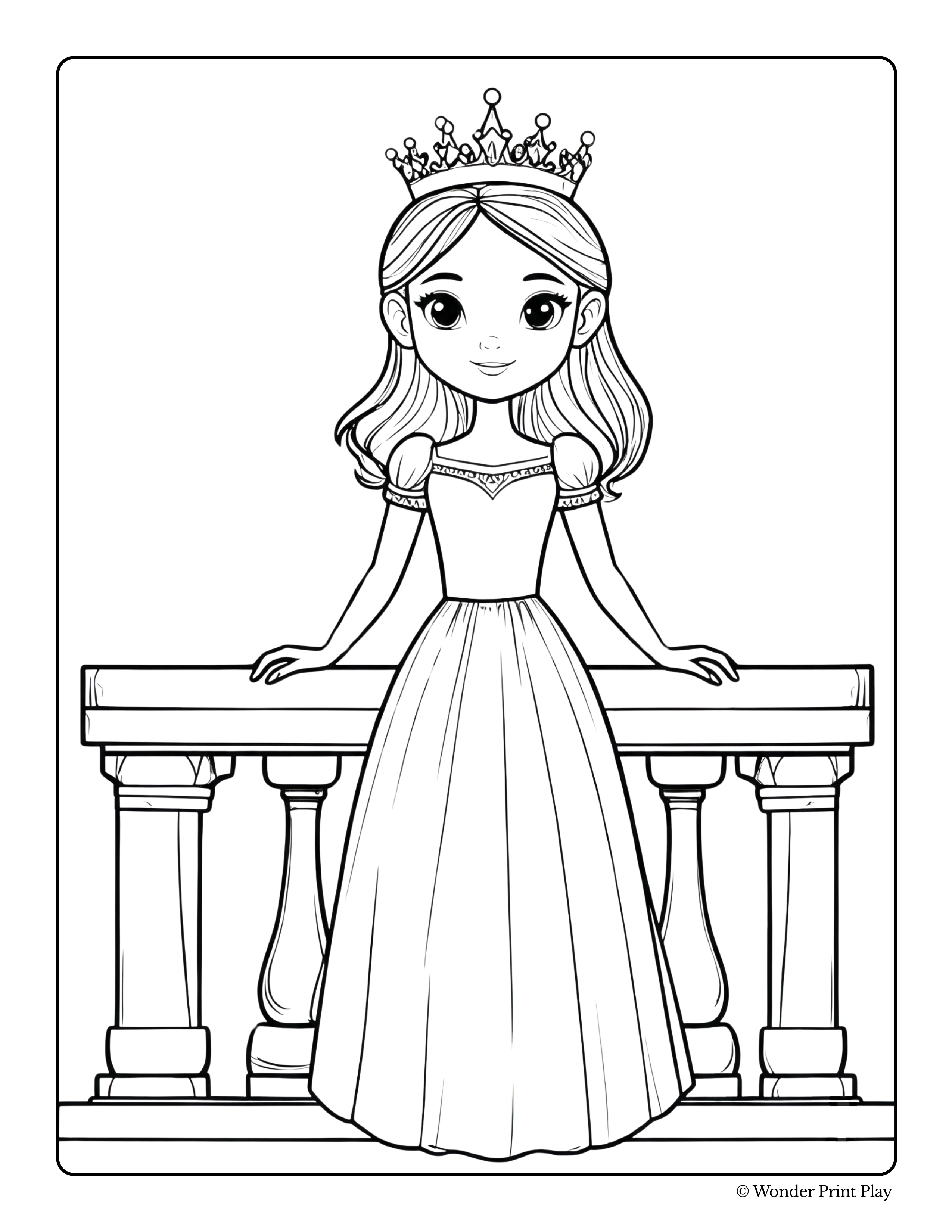 Princess Adventures - Printable Coloring Book