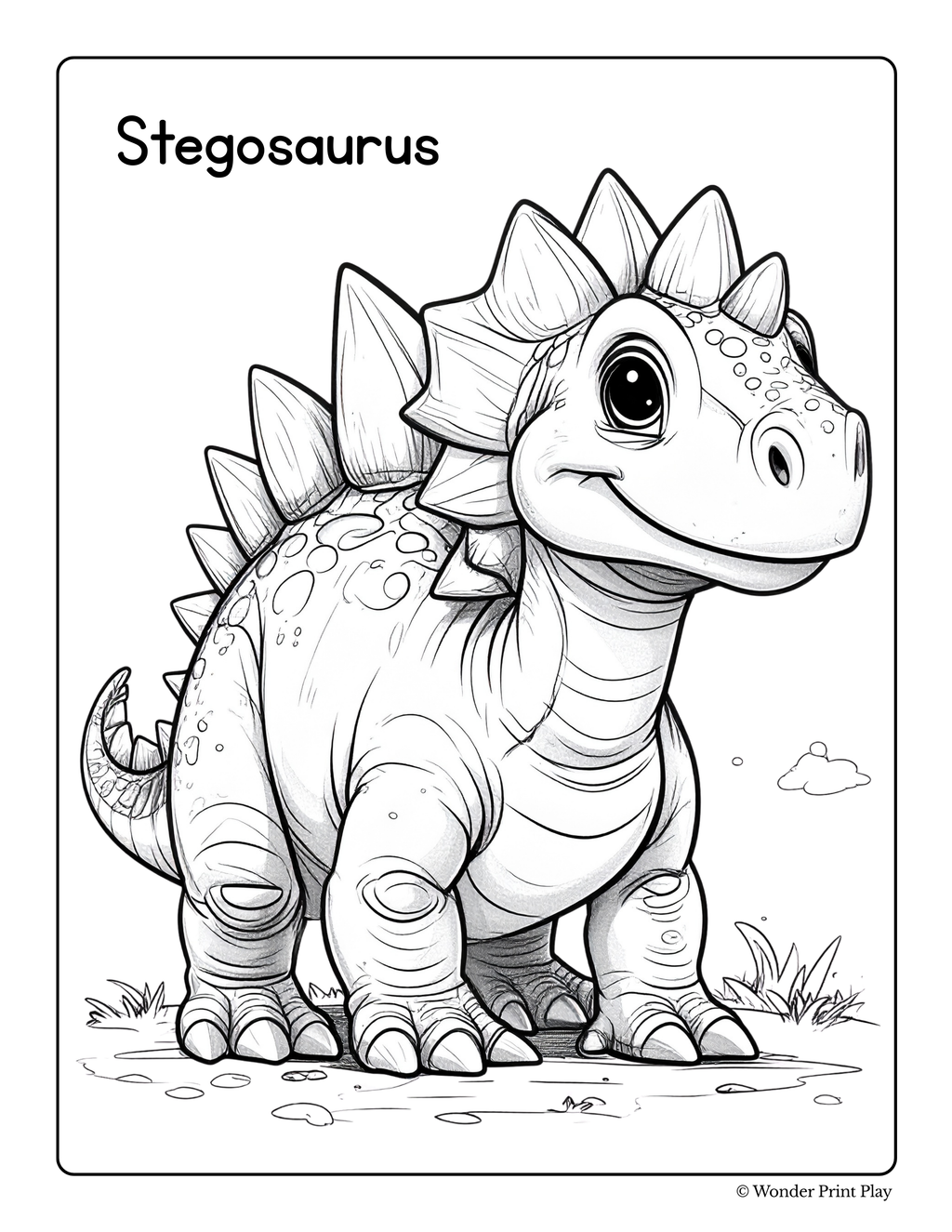 Dinosaur Adventures - Printable Coloring Book