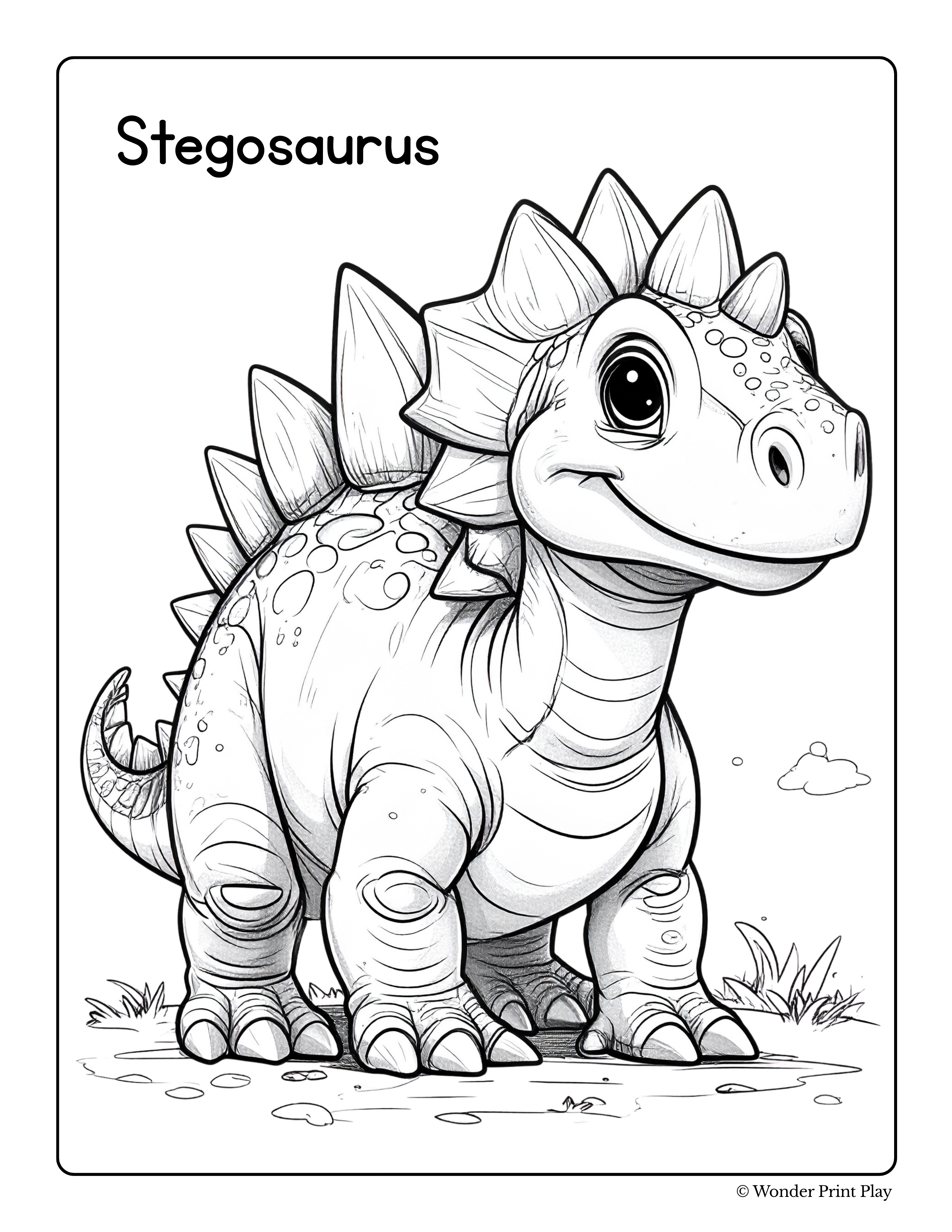 Dinosaur Adventures - Printable Coloring Book