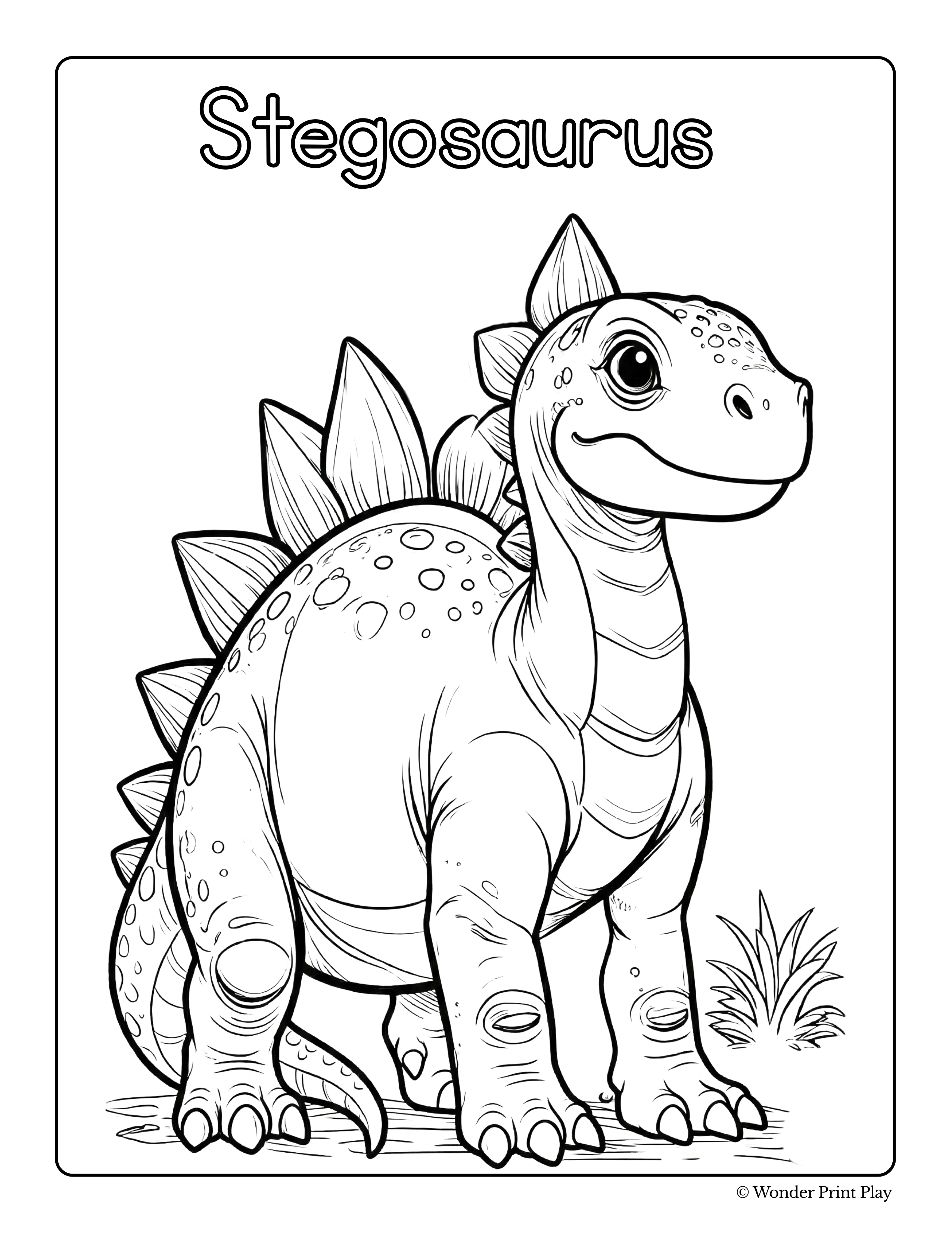Dinosaur Adventures - Printable Coloring Book