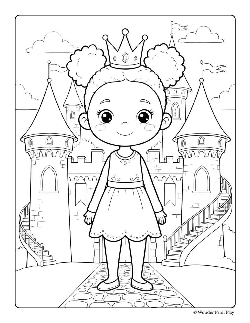 Princess Adventures - Printable Coloring Book ⭐⭐⭐⭐⭐