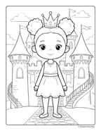 Princess Adventures - Printable Coloring Book ⭐⭐⭐⭐⭐