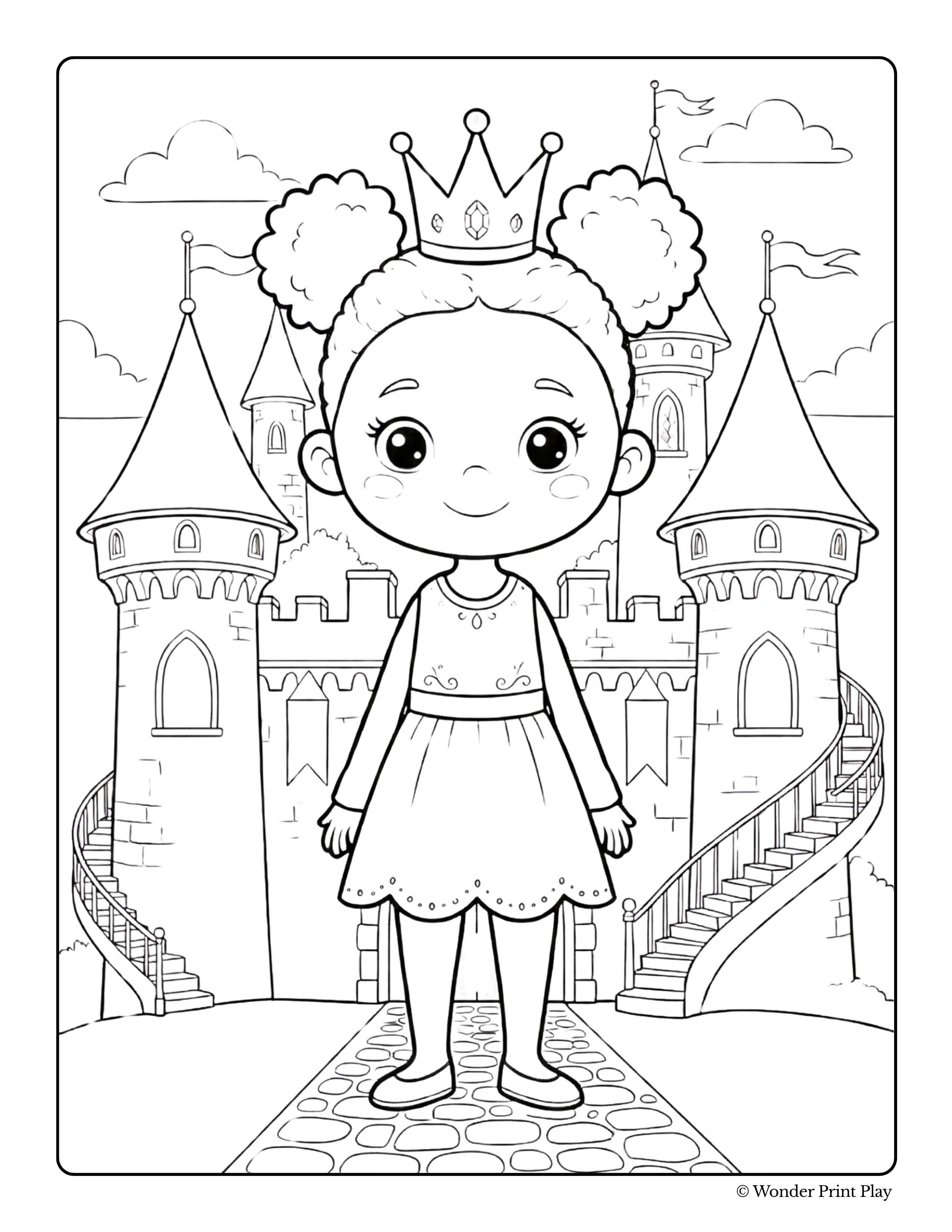 Princess Adventures - Printable Coloring Book ⭐⭐⭐⭐⭐
