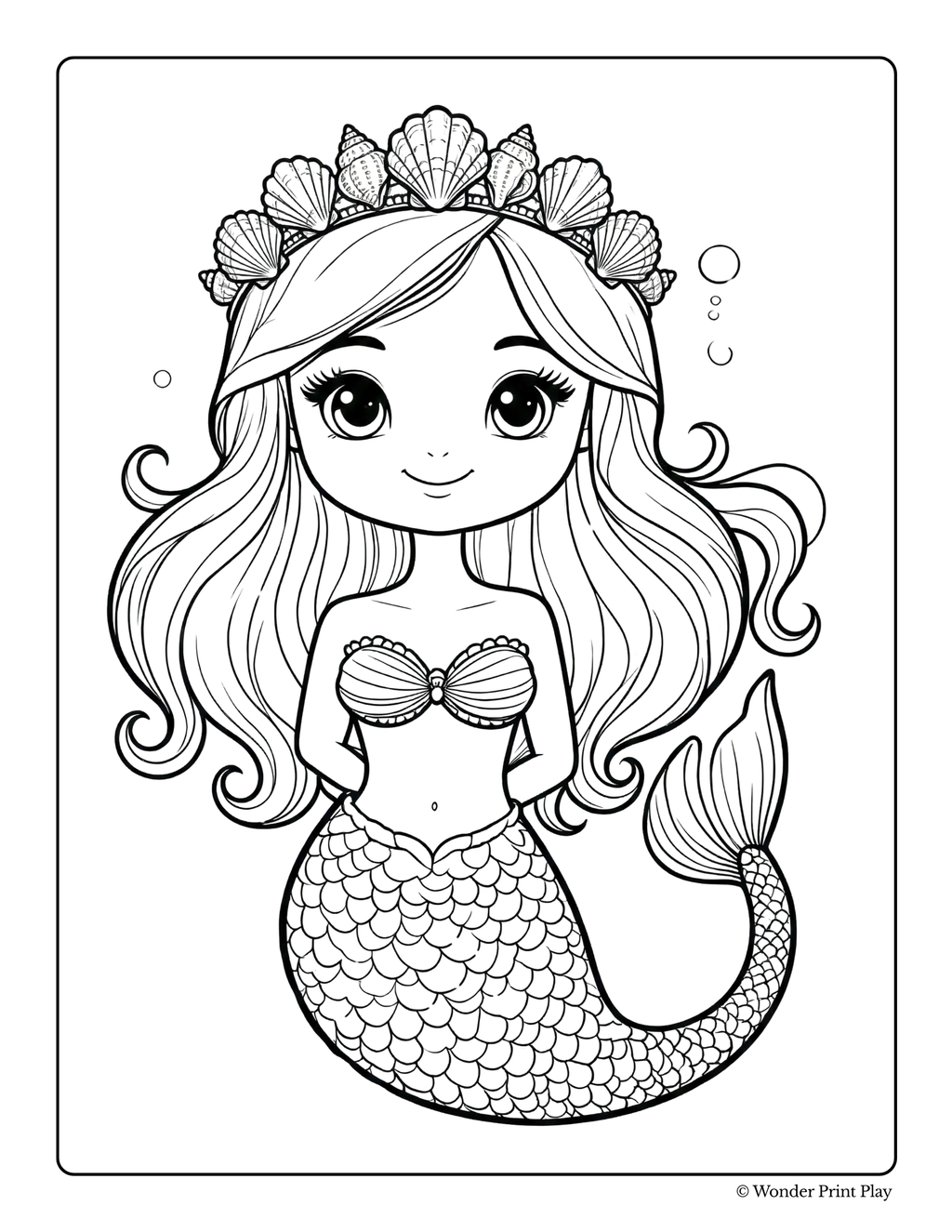 Mermaid Adventures - Printable Coloring Book ⭐⭐⭐⭐⭐