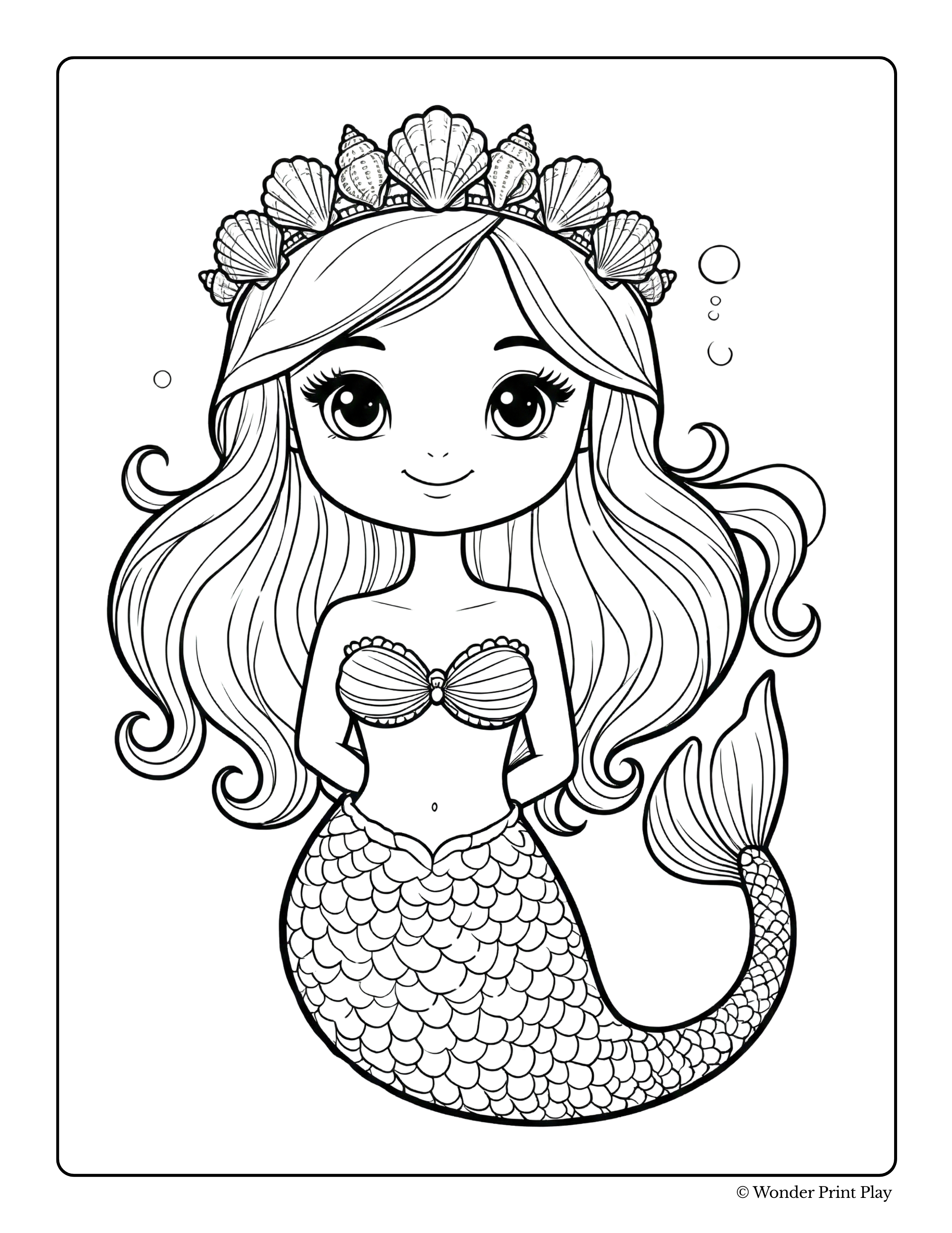 Mermaid Adventures - Printable Coloring Book ⭐⭐⭐⭐⭐