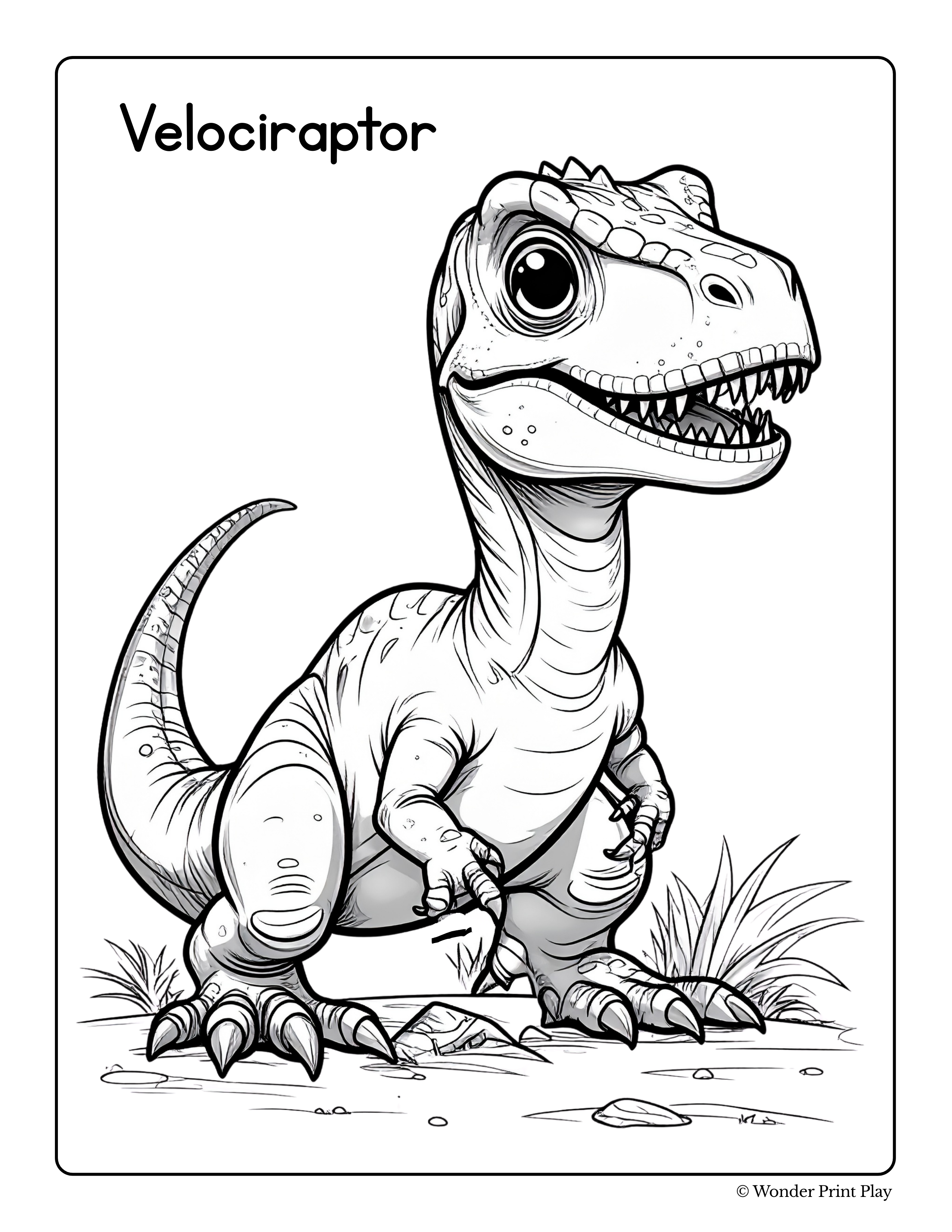 Dinosaur Adventures - Printable Coloring Book