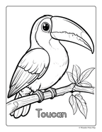 Jungle Animal Adventures - Printable Coloring Book ⭐⭐⭐⭐⭐