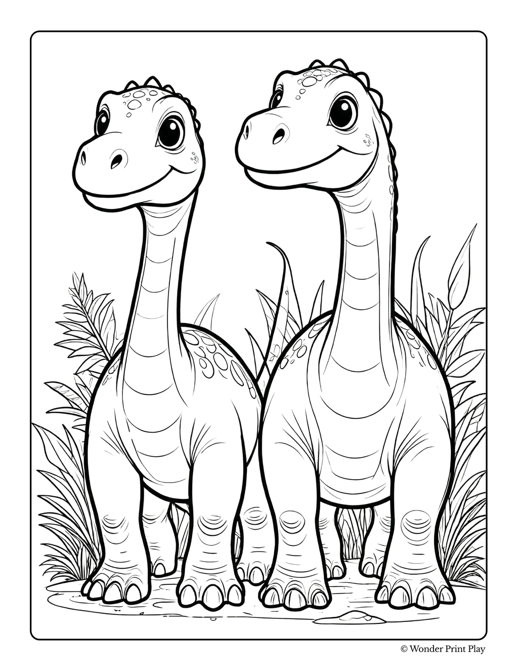 Dinosaur Adventures - Printable Coloring Book ⭐⭐⭐⭐⭐