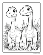 Dinosaur Adventures - Printable Coloring Book ⭐⭐⭐⭐⭐