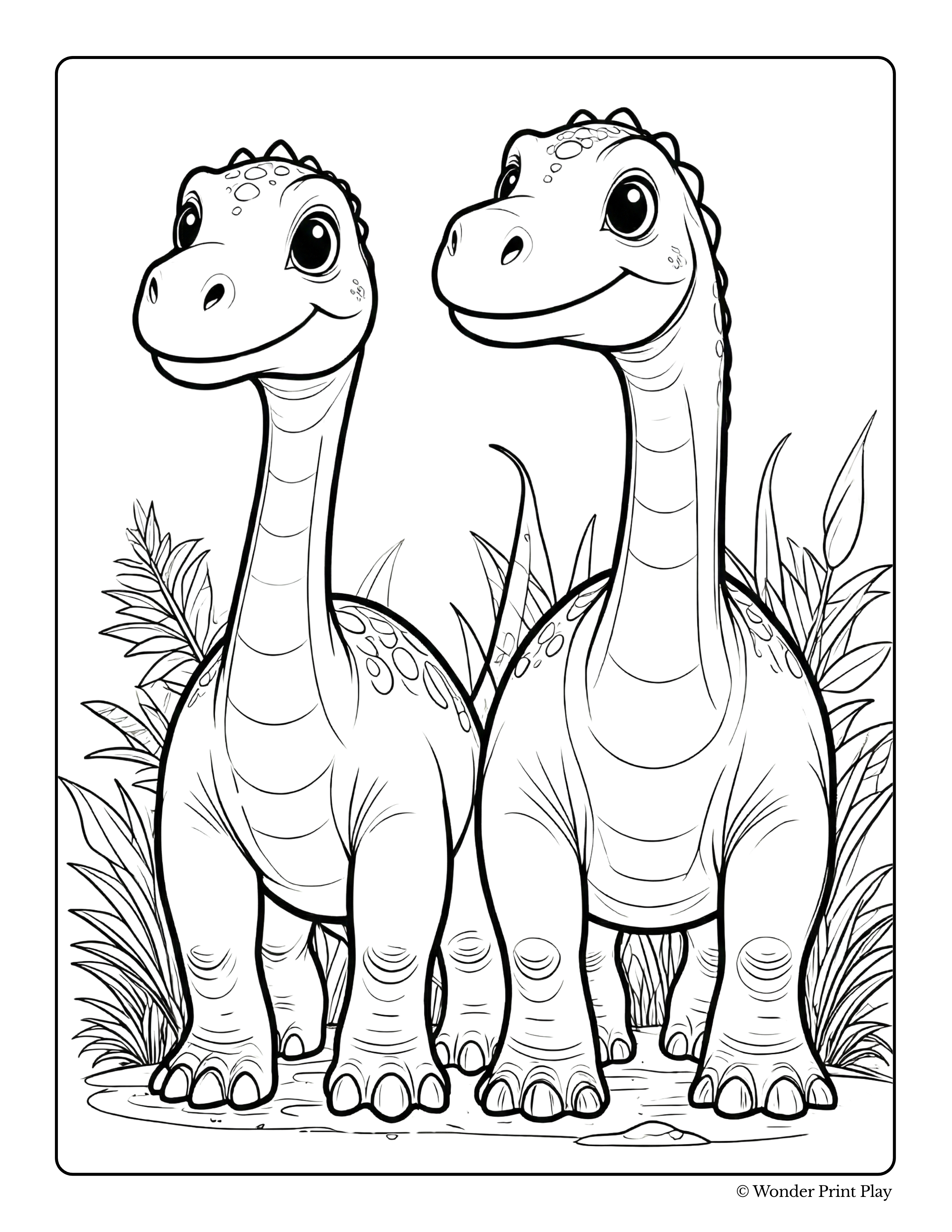 Dinosaur Adventures - Printable Coloring Book ⭐⭐⭐⭐⭐