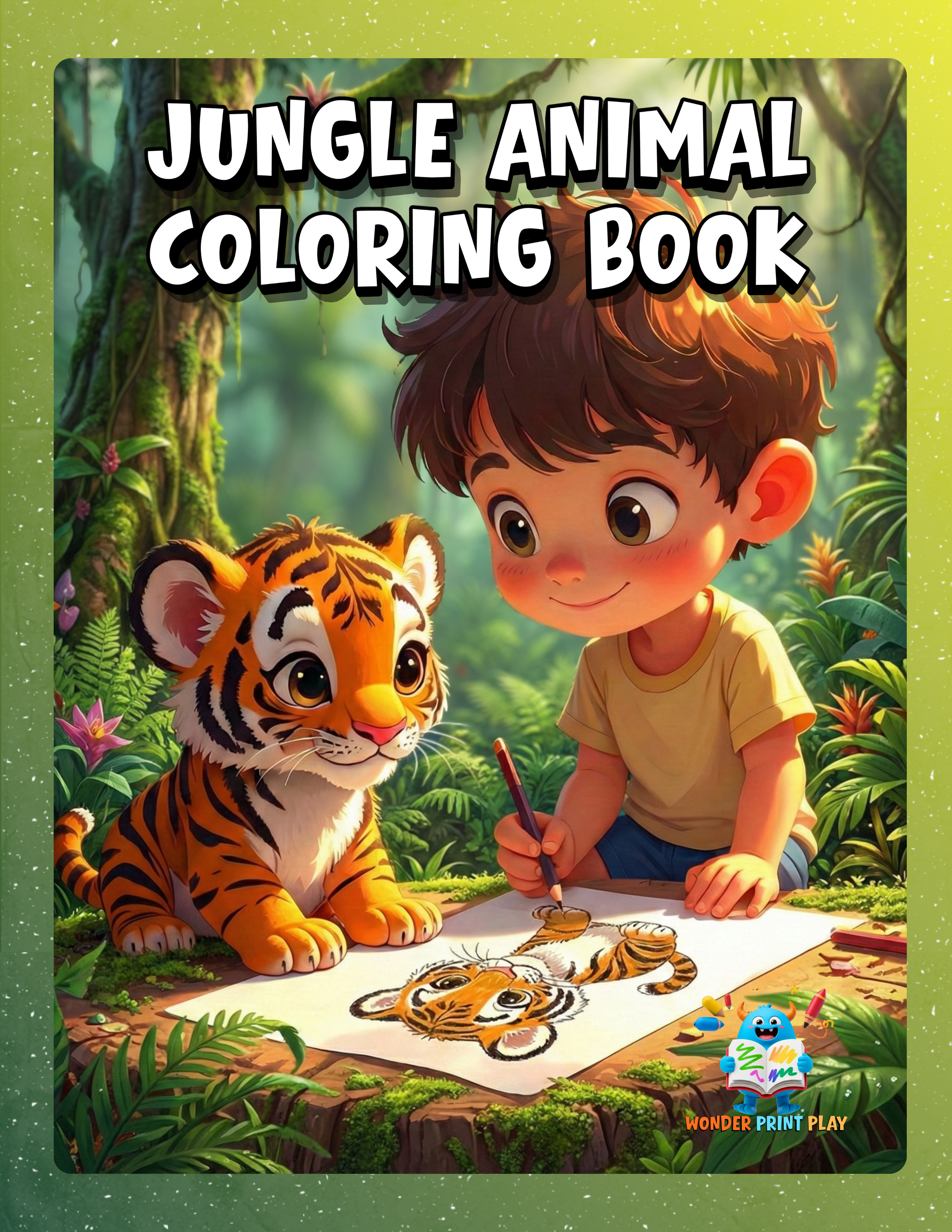 Jungle Animal Adventures - Printable Coloring Book