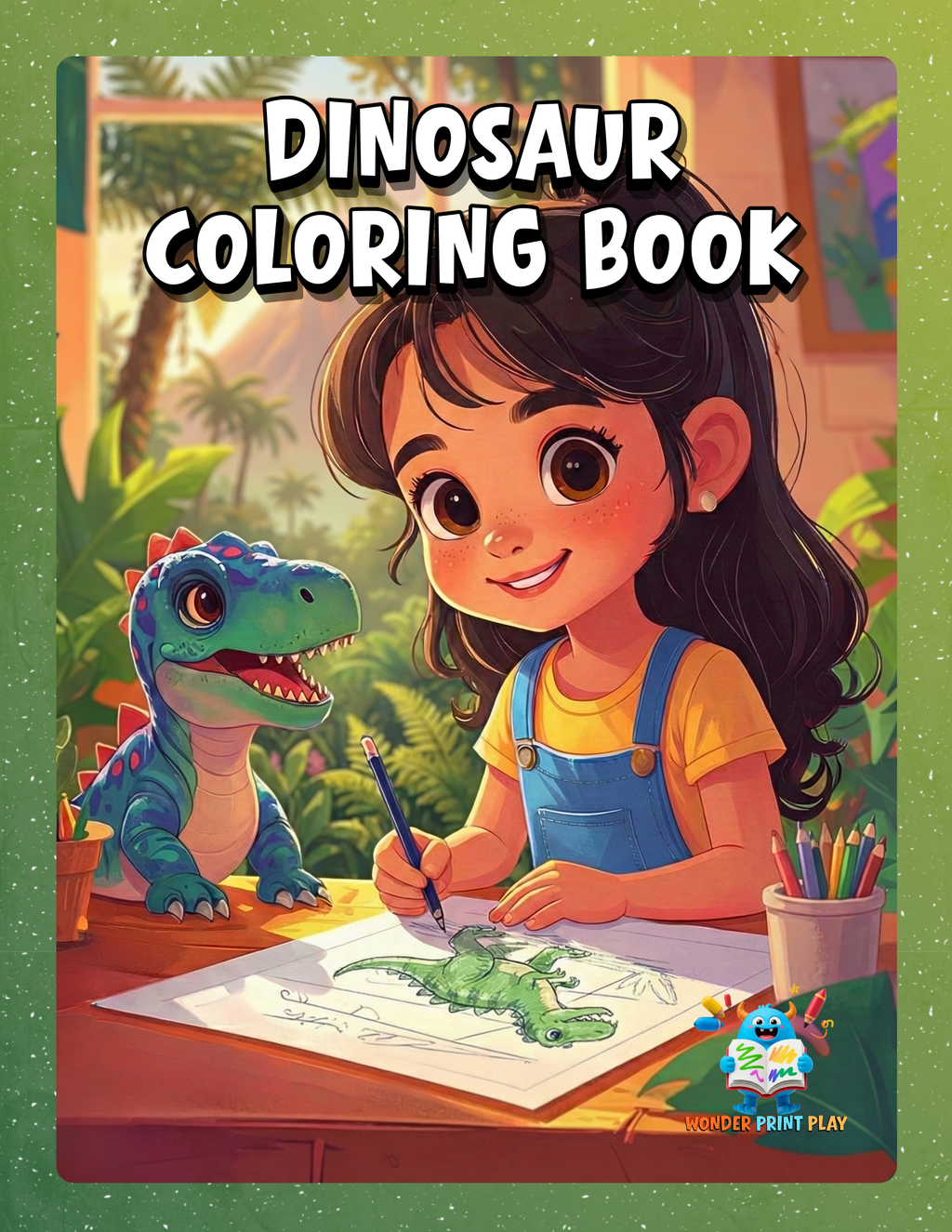 Dinosaur Adventures - Printable Coloring Book ⭐⭐⭐⭐⭐