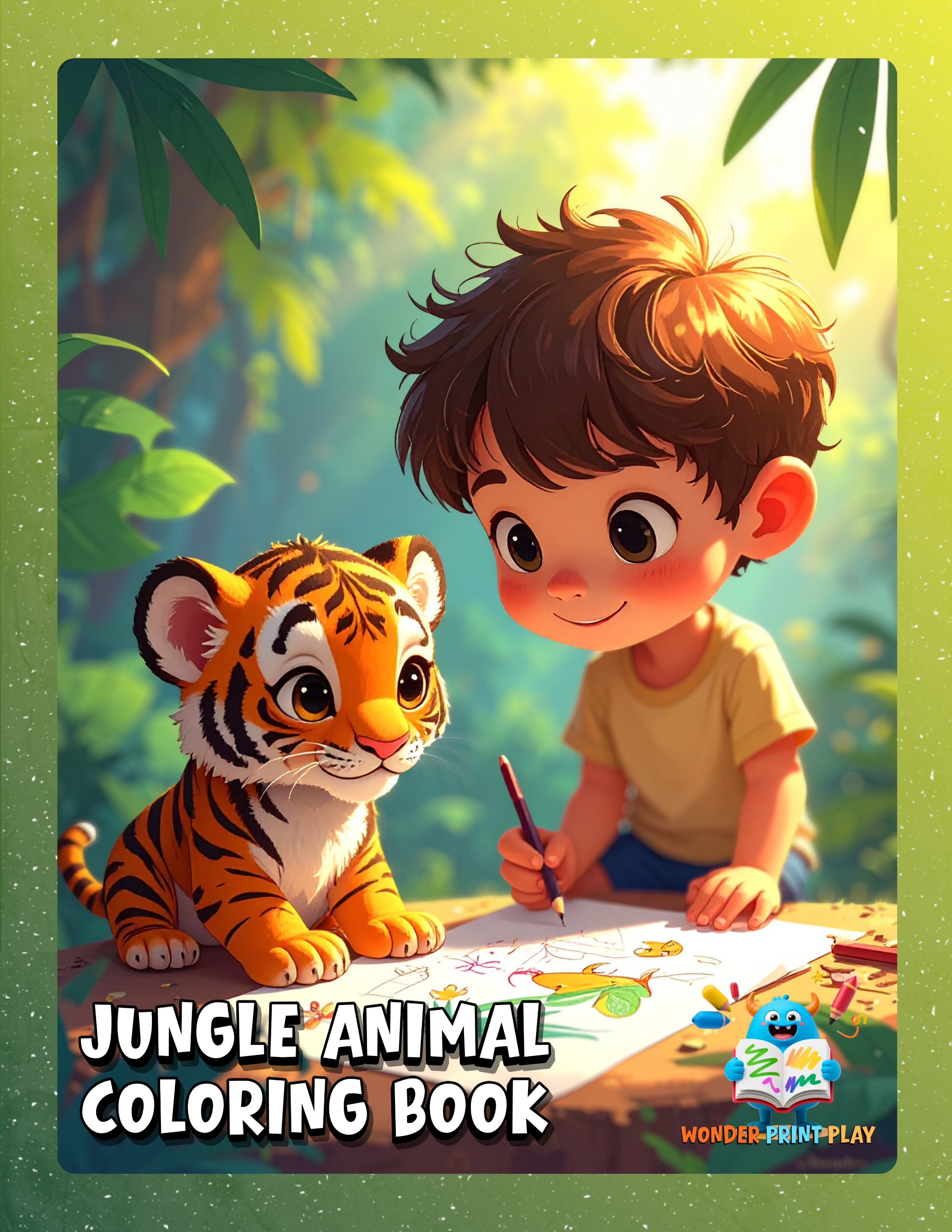 Jungle Animal Adventures - Printable Coloring Book
