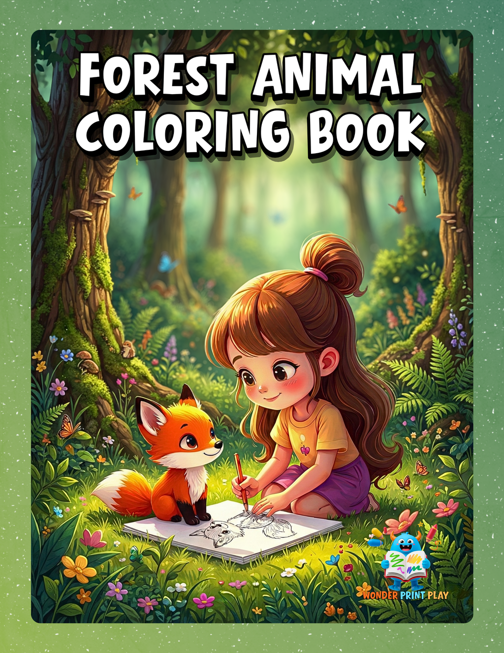 Forest Animal Adventures - Printable Coloring Book ⭐⭐⭐⭐⭐