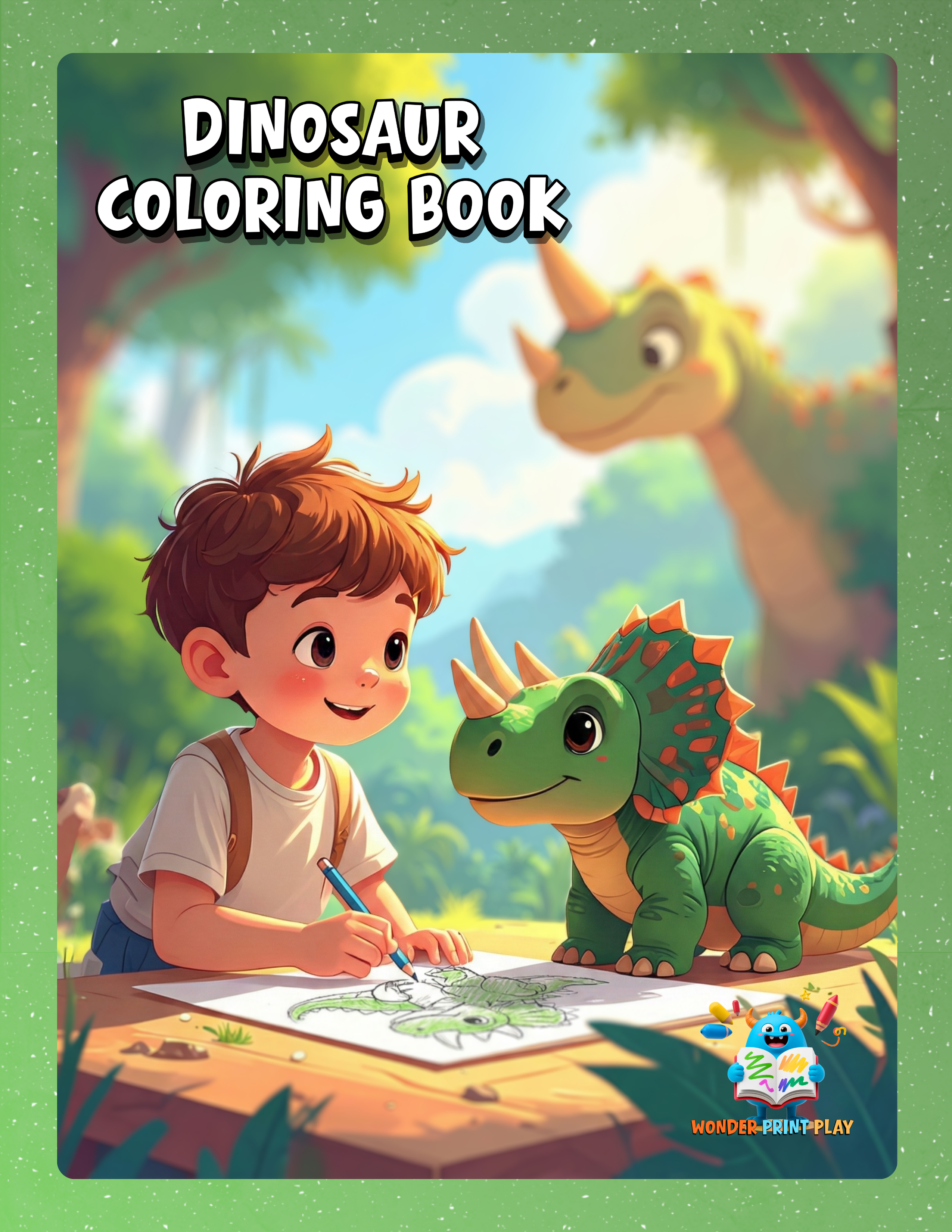 Dinosaur Adventures - Printable Coloring Book