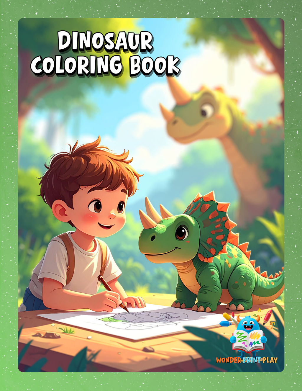Dinosaur Adventures - Printable Coloring Book