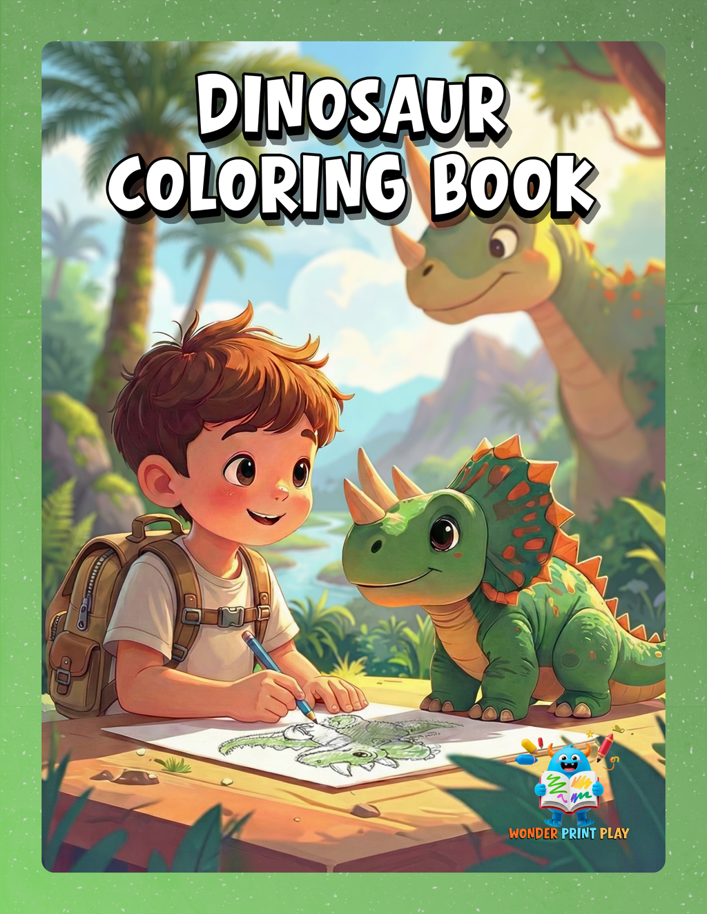 Dinosaur Adventures - Printable Coloring Book