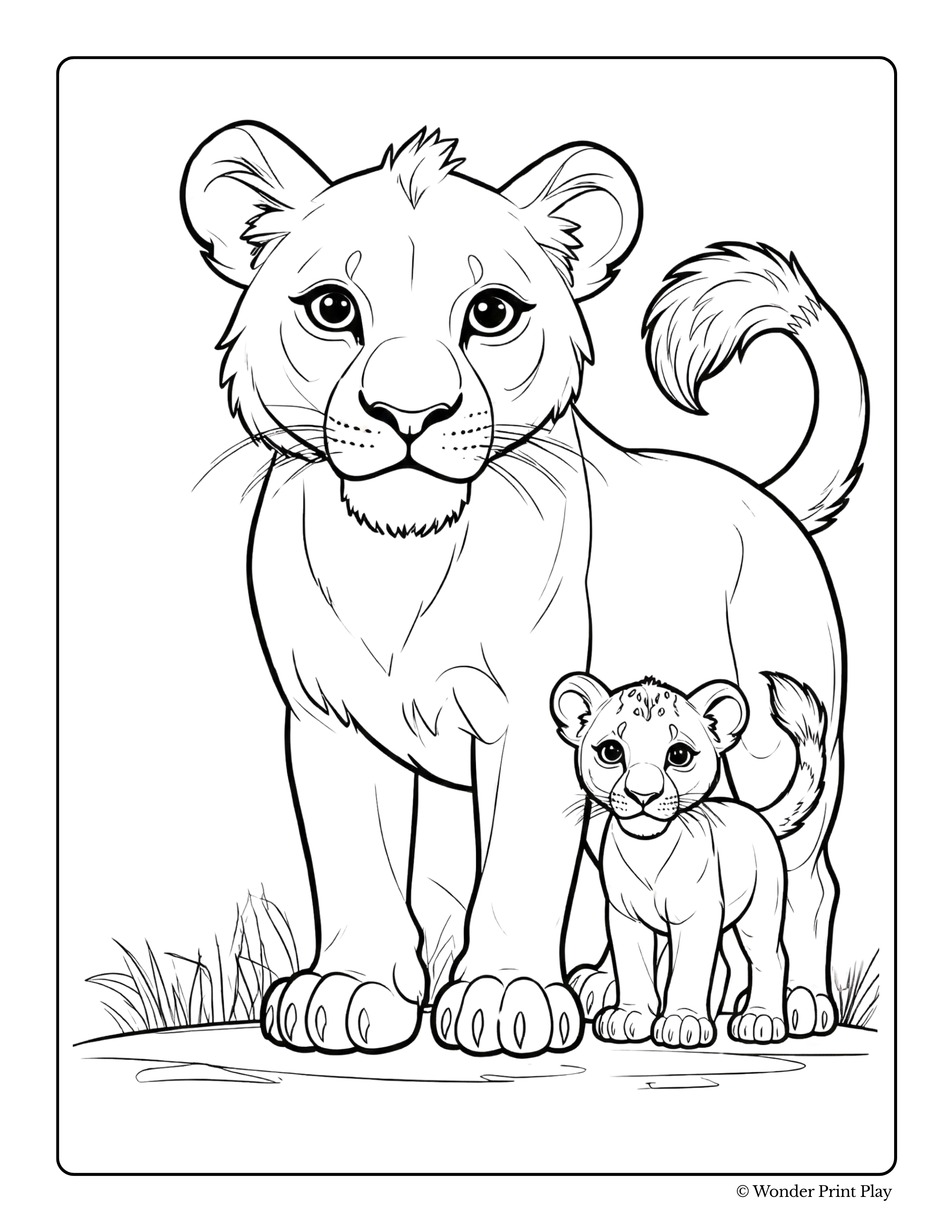 Jungle Animal Adventures - Printable Coloring Book ⭐⭐⭐⭐⭐