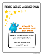 Forest Animal Adventures - Printable Coloring Book ⭐⭐⭐⭐⭐