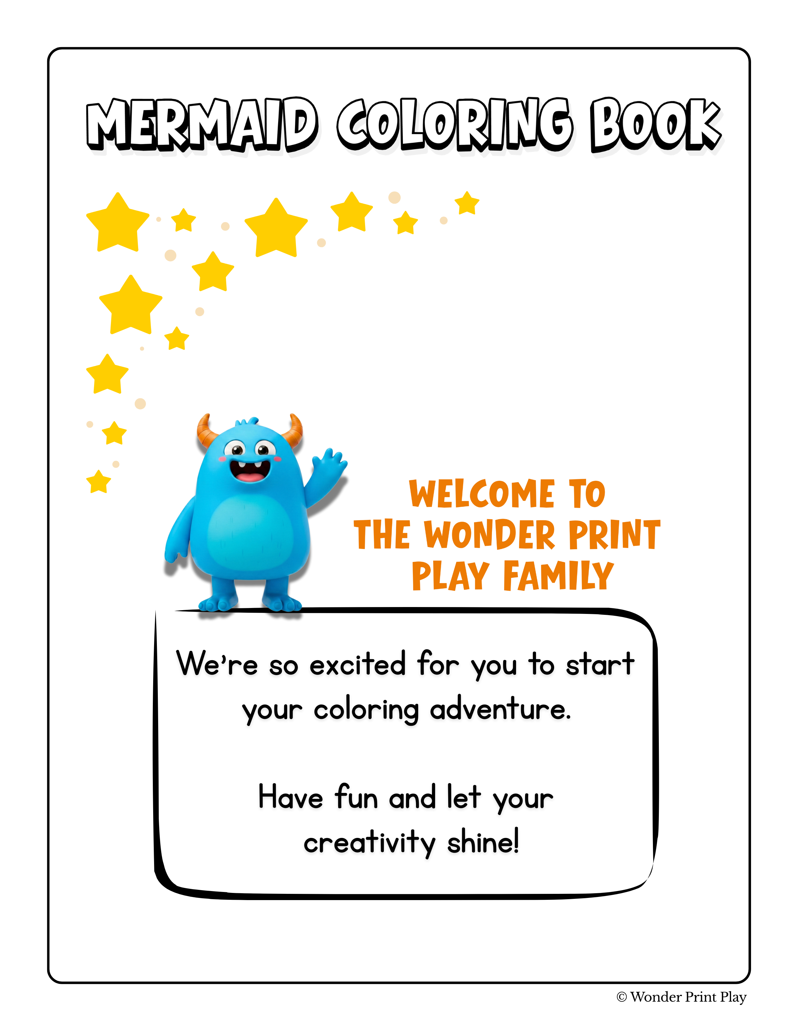 Mermaid Adventures - Printable Coloring Book