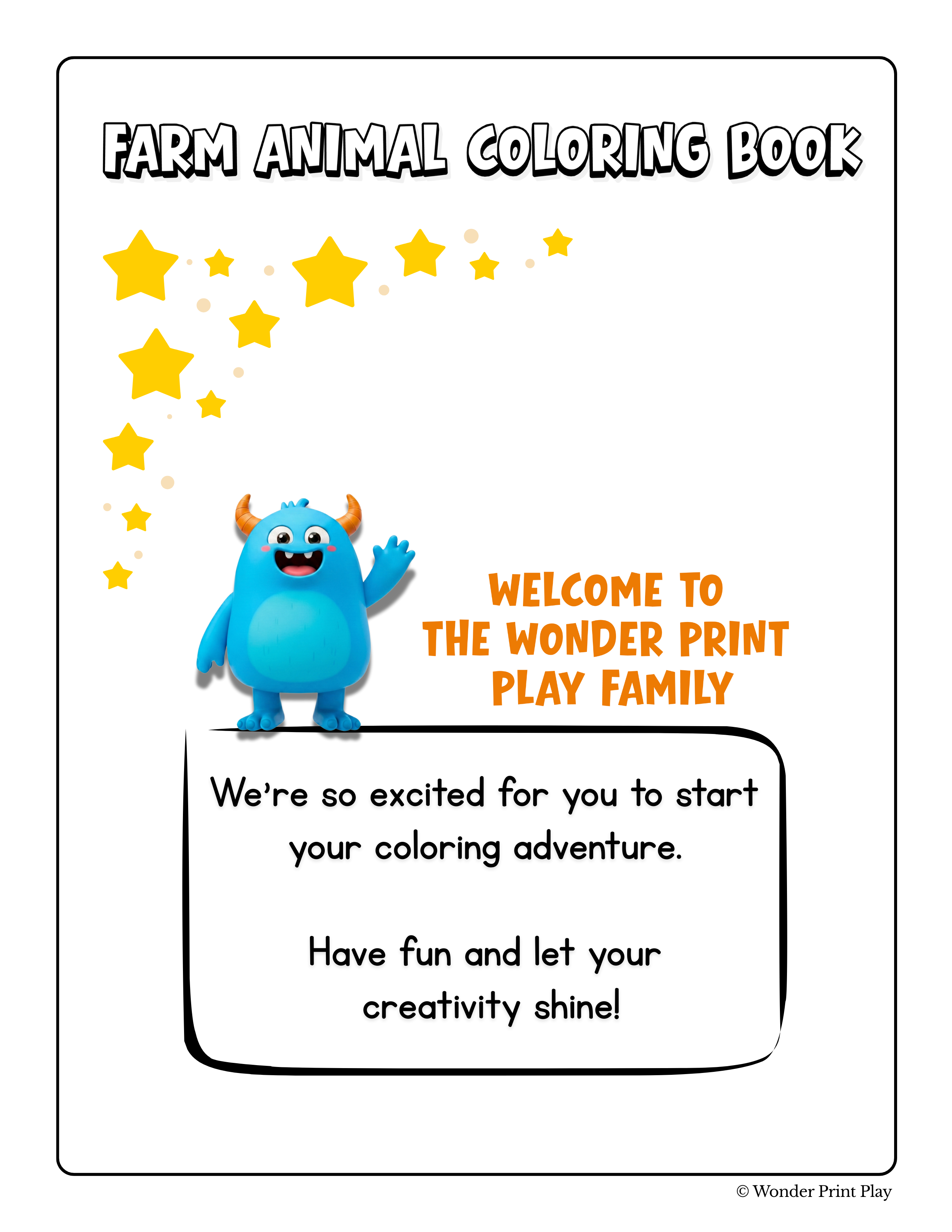 Farm Animal Adventures - Printable Coloring Book