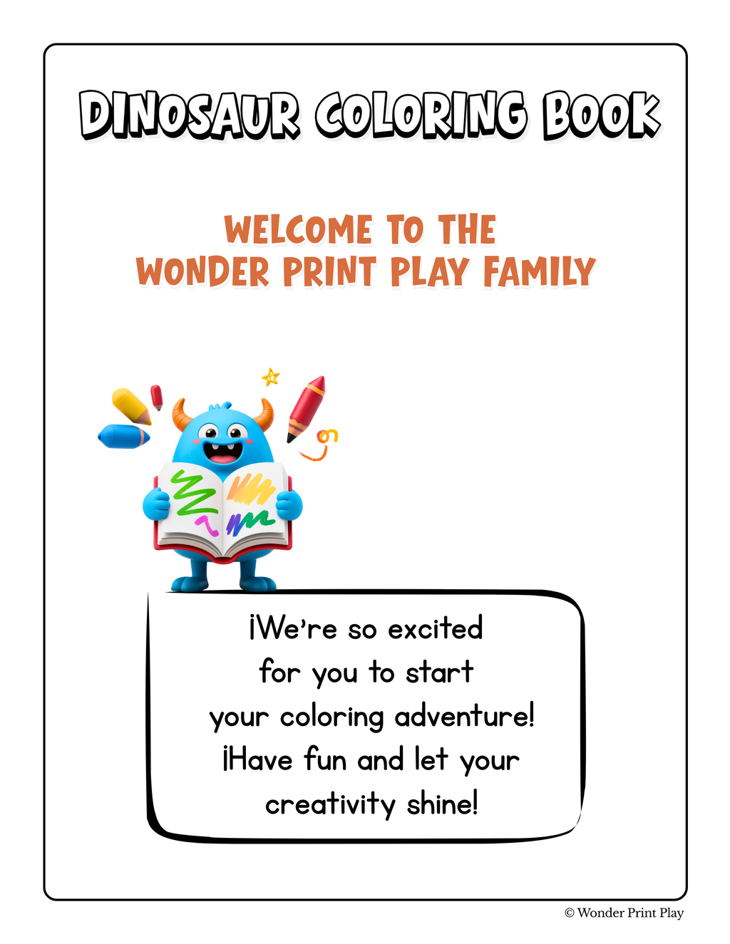 Dinosaur Adventures - Printable Coloring Book