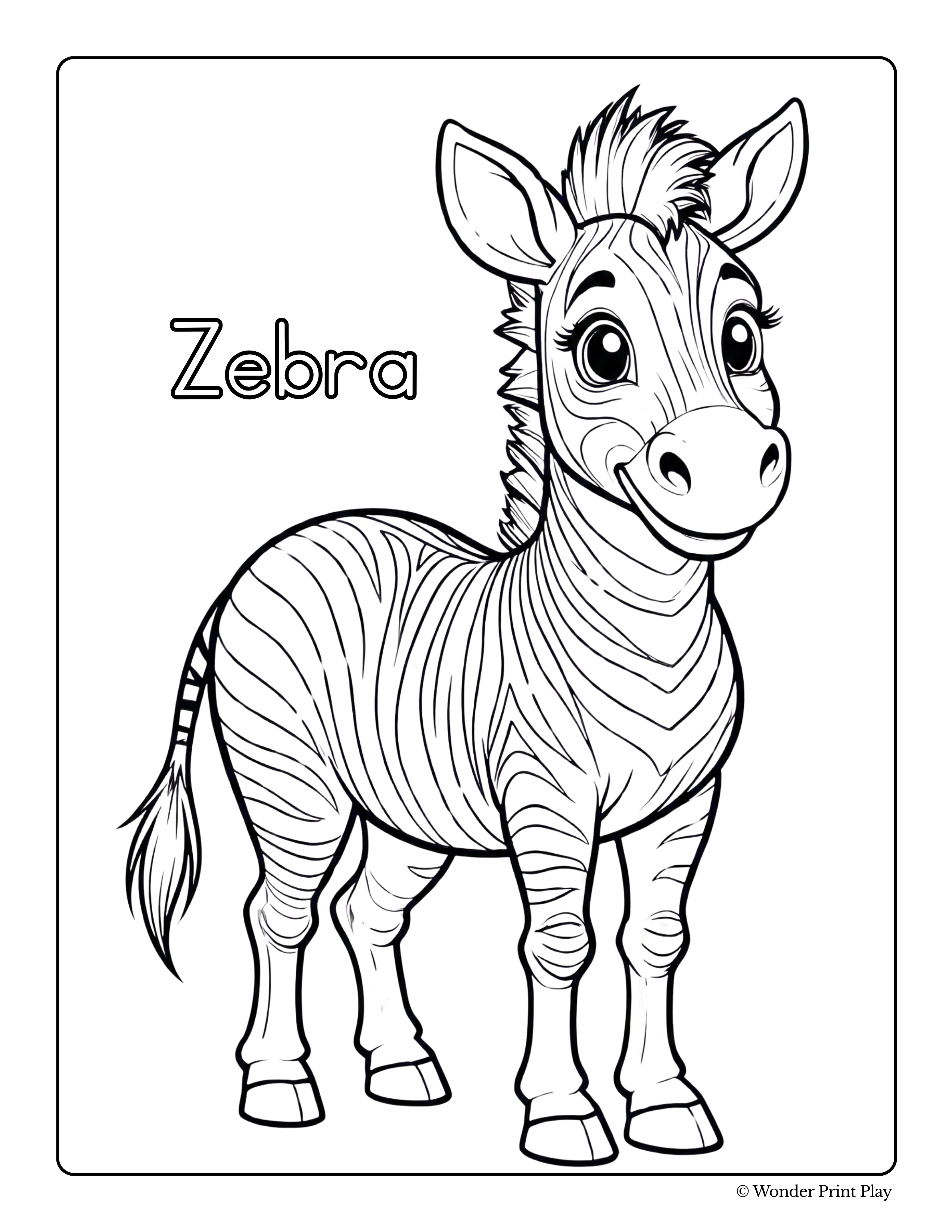 Jungle Animal Adventures - Printable Coloring Book