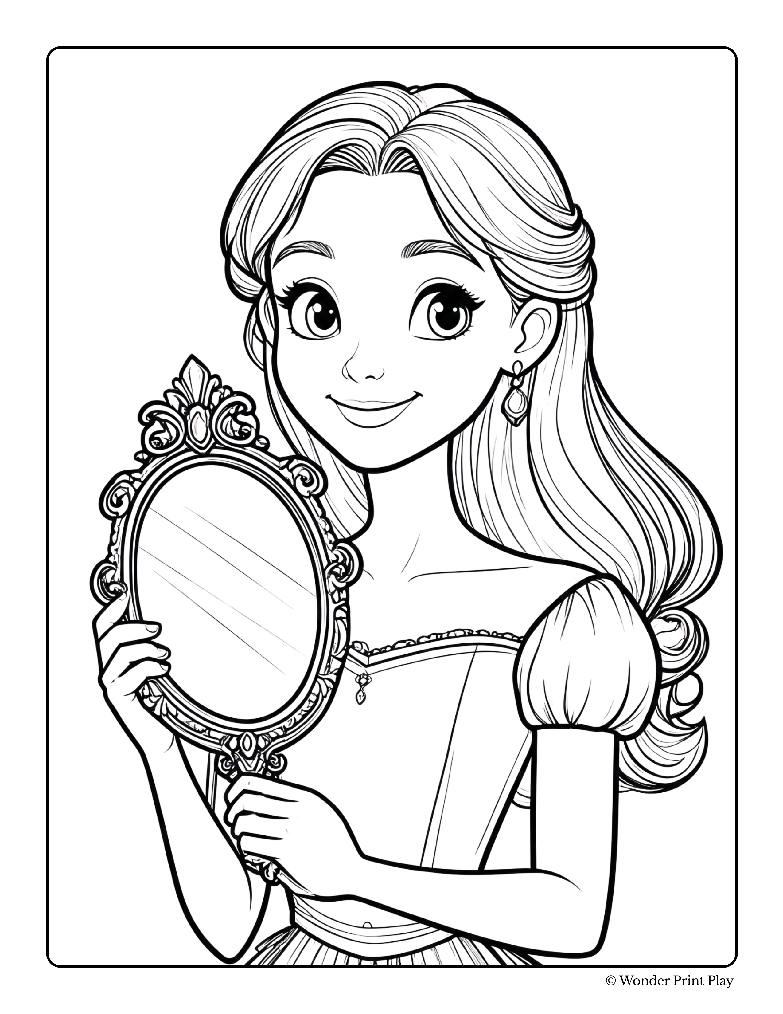 Princess Adventures - Printable Coloring Book