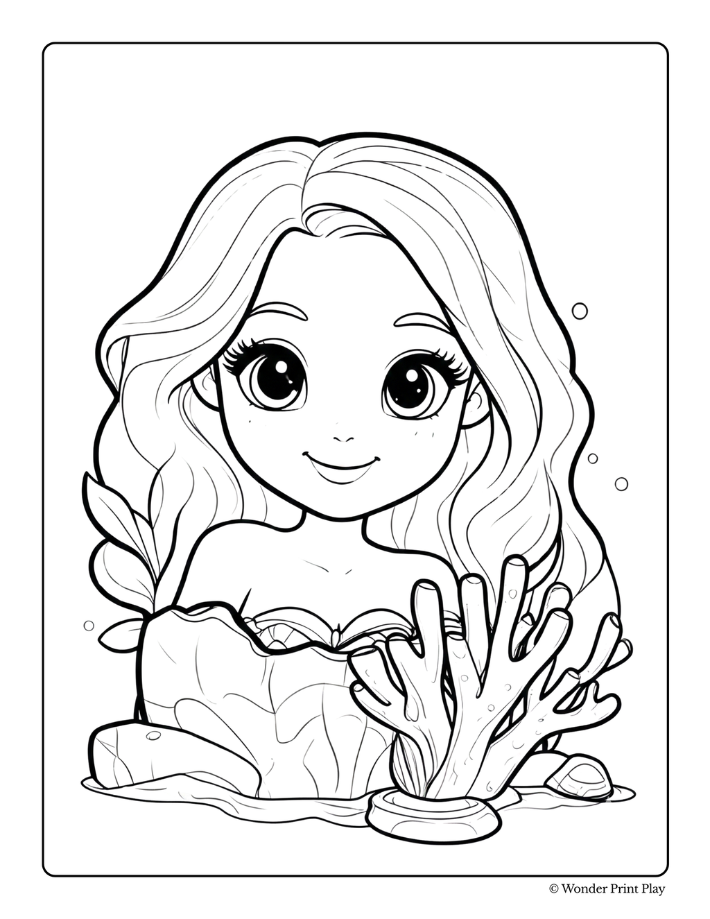 Mermaid Adventures - Printable Coloring Book