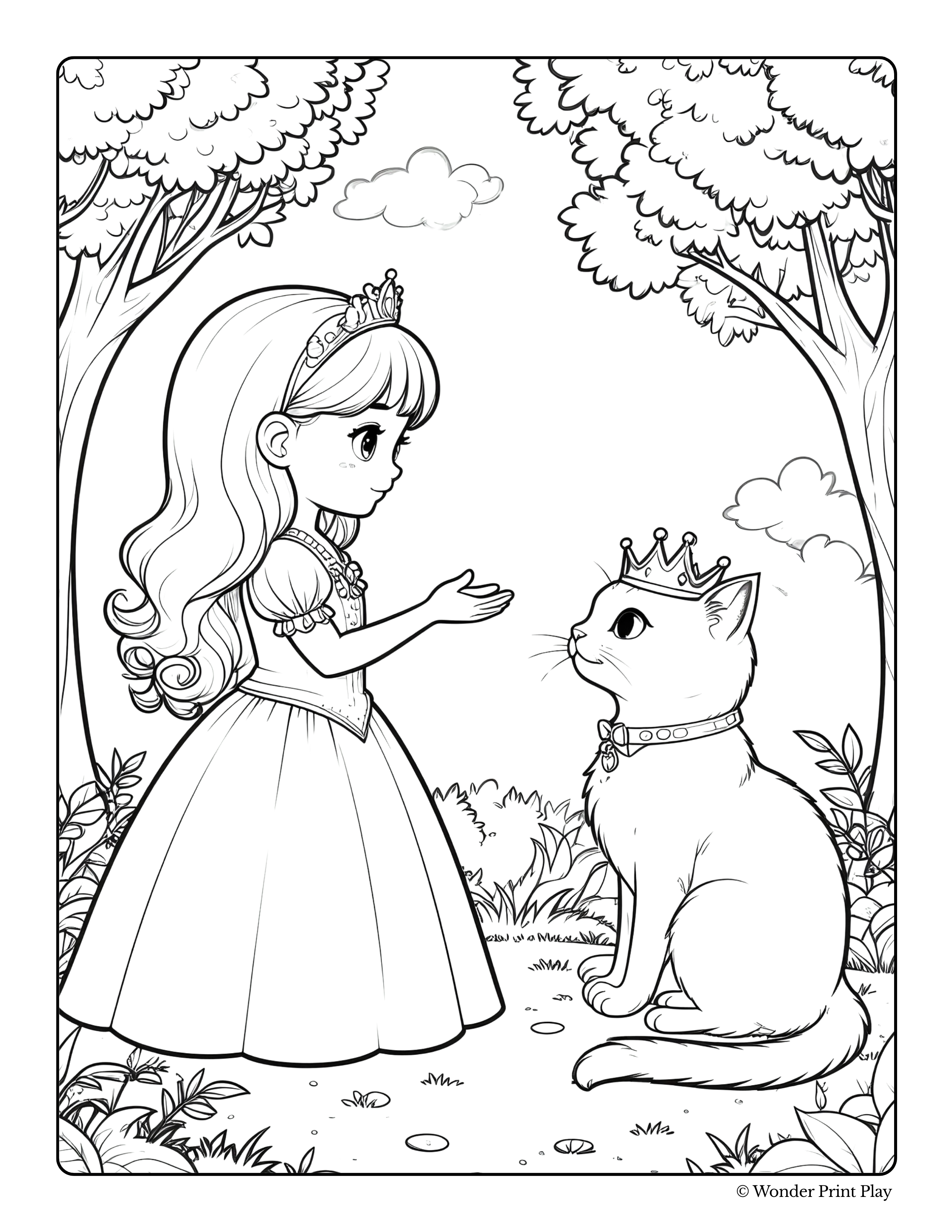 Princess Adventures - Printable Coloring Book