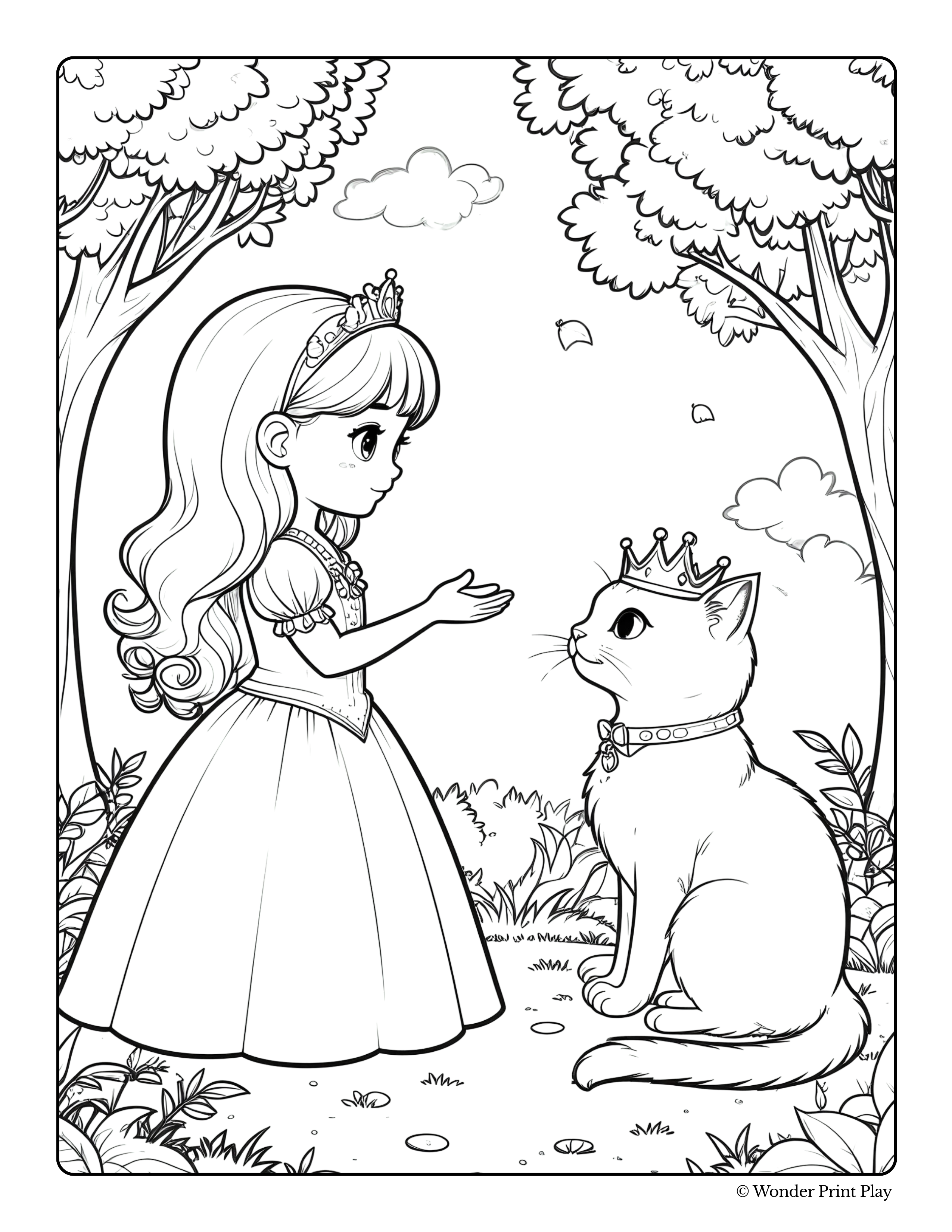 Princess Adventures - Printable Coloring Book