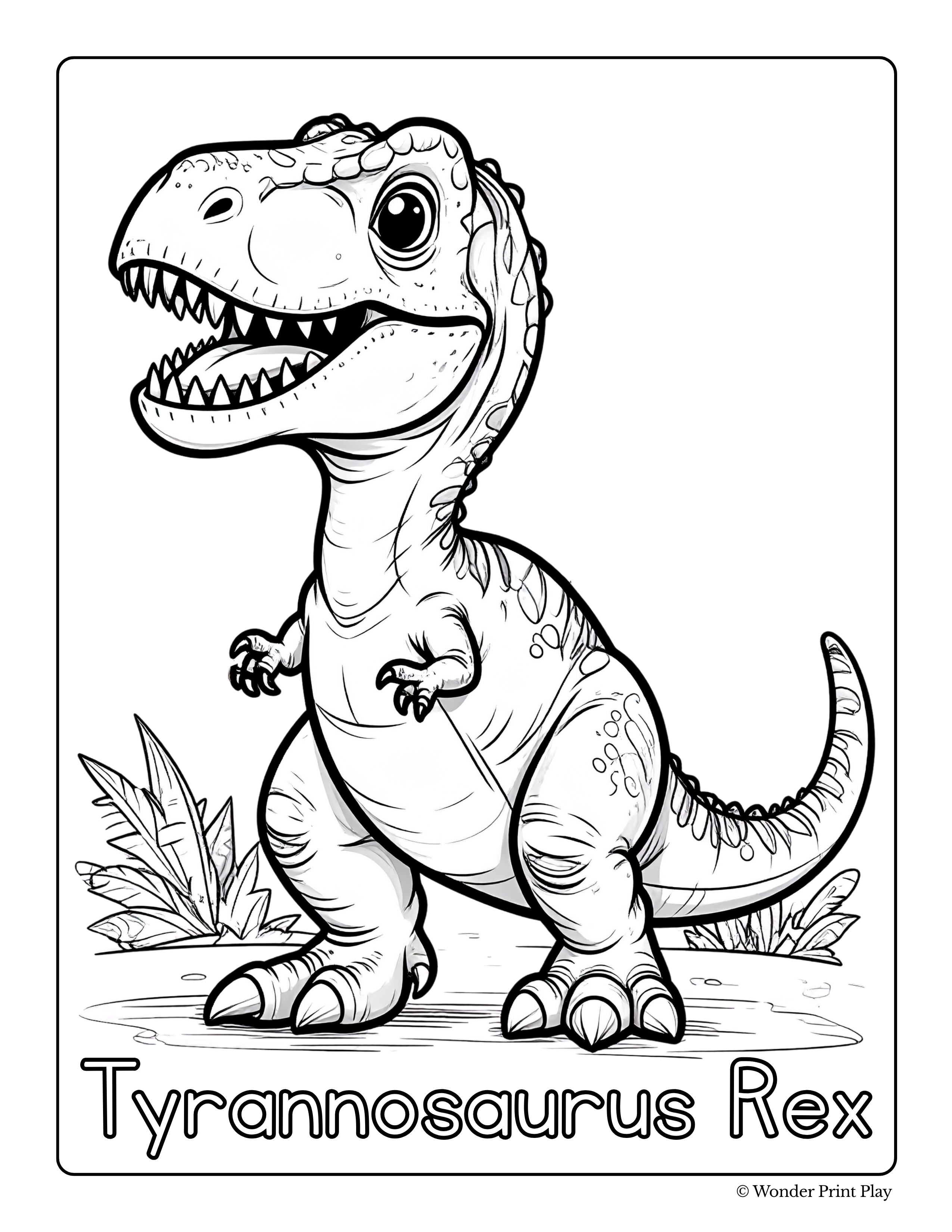 Dinosaur Adventures - Printable Coloring Book
