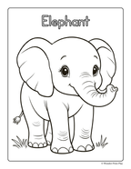 Jungle Animal Adventures - Printable Coloring Book ⭐⭐⭐⭐⭐