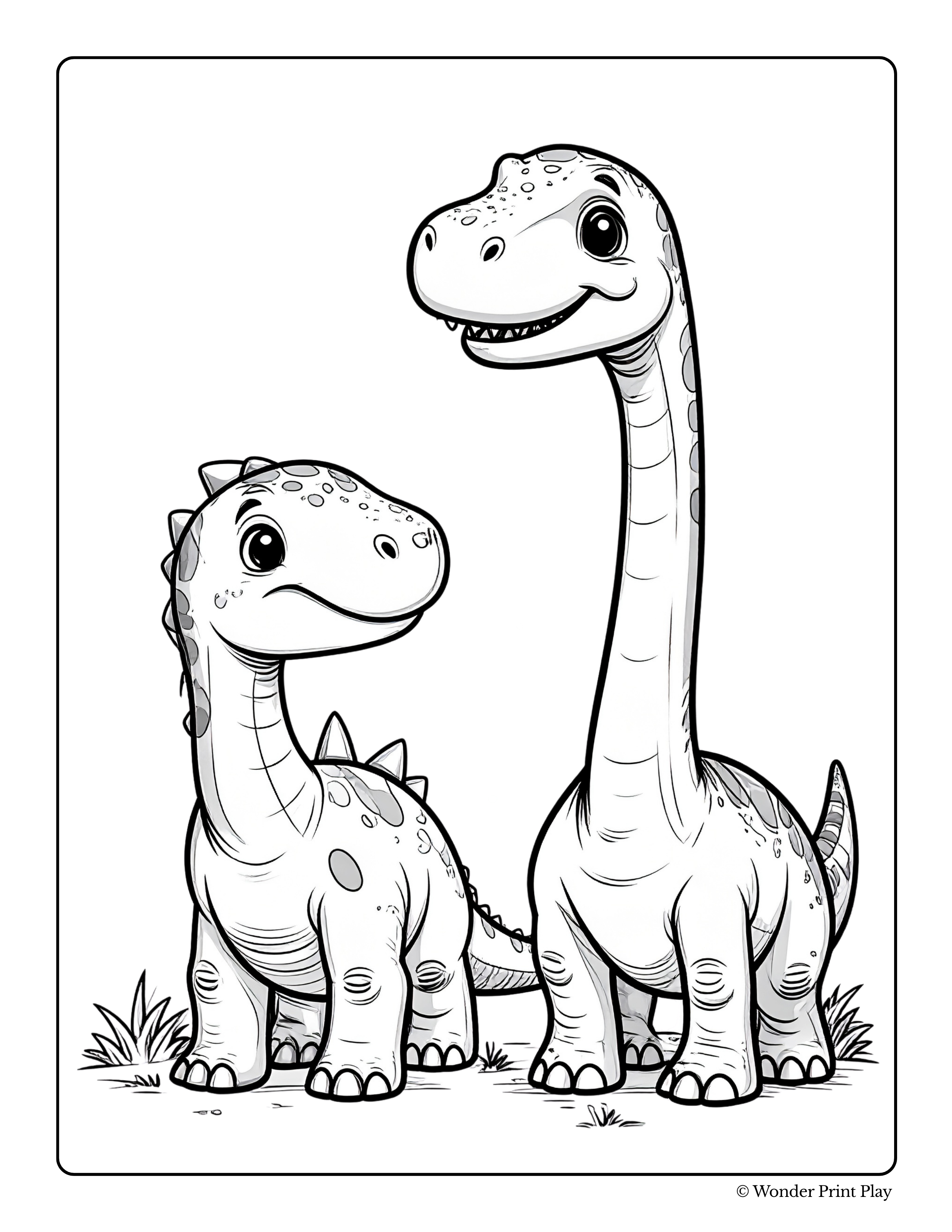 Dinosaur Adventures - Printable Coloring Book