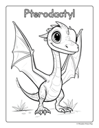 Dinosaur Adventures - Printable Coloring Book