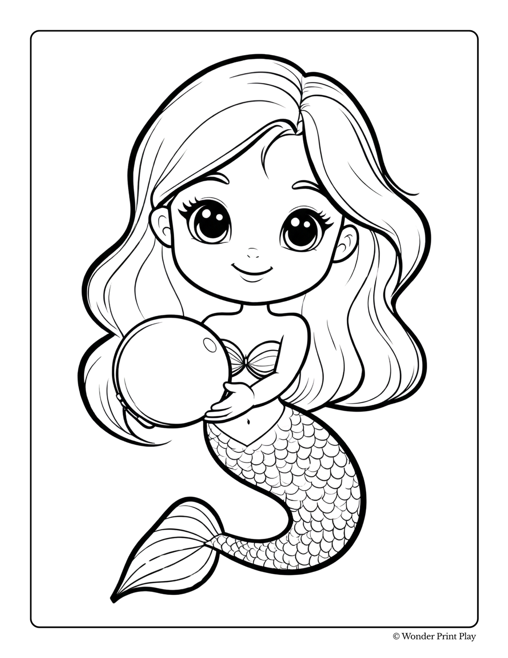 Mermaid Adventures - Printable Coloring Book