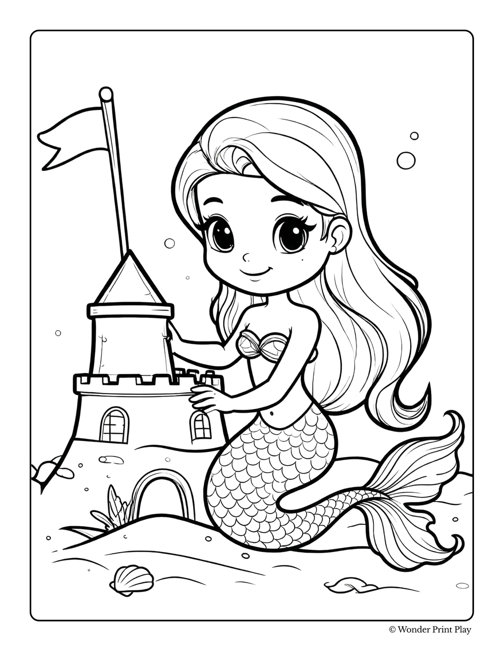 Mermaid Adventures - Printable Coloring Book ⭐⭐⭐⭐⭐