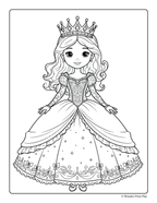 Princess Adventures - Printable Coloring Book ⭐⭐⭐⭐⭐