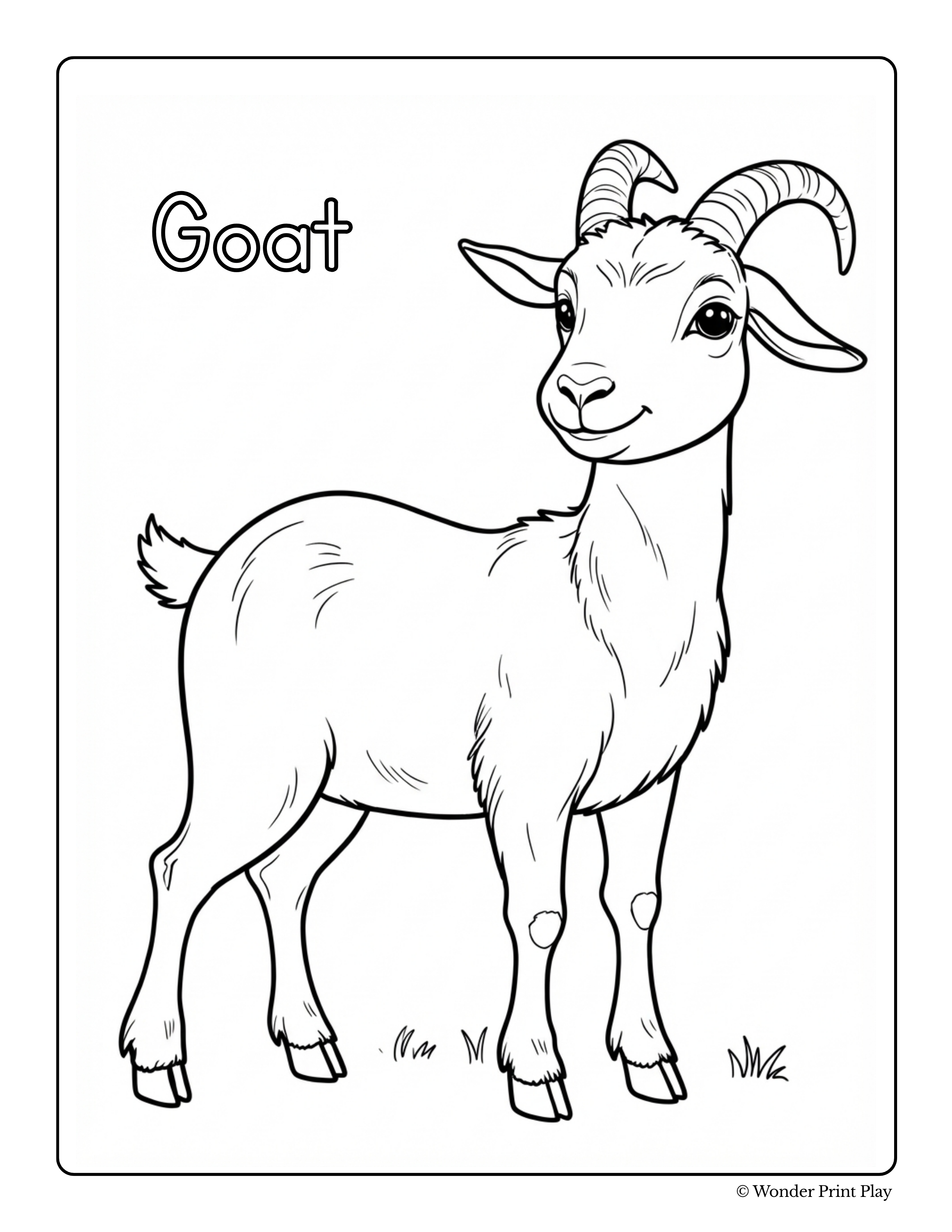 Farm Animal Adventures - Printable Coloring Book