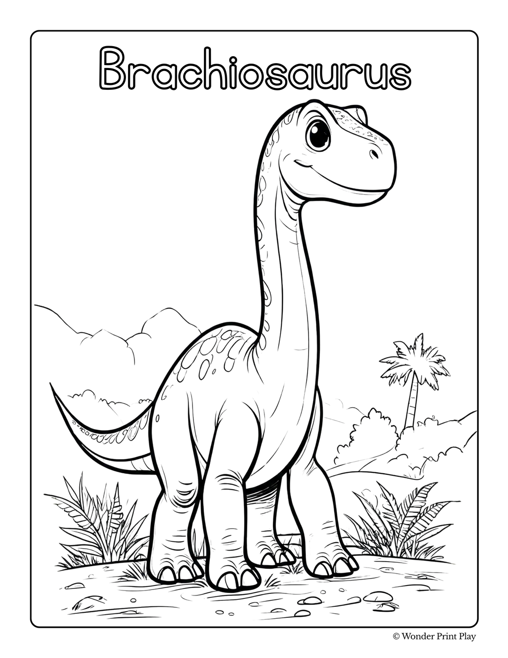 Dinosaur Adventures - Printable Coloring Book