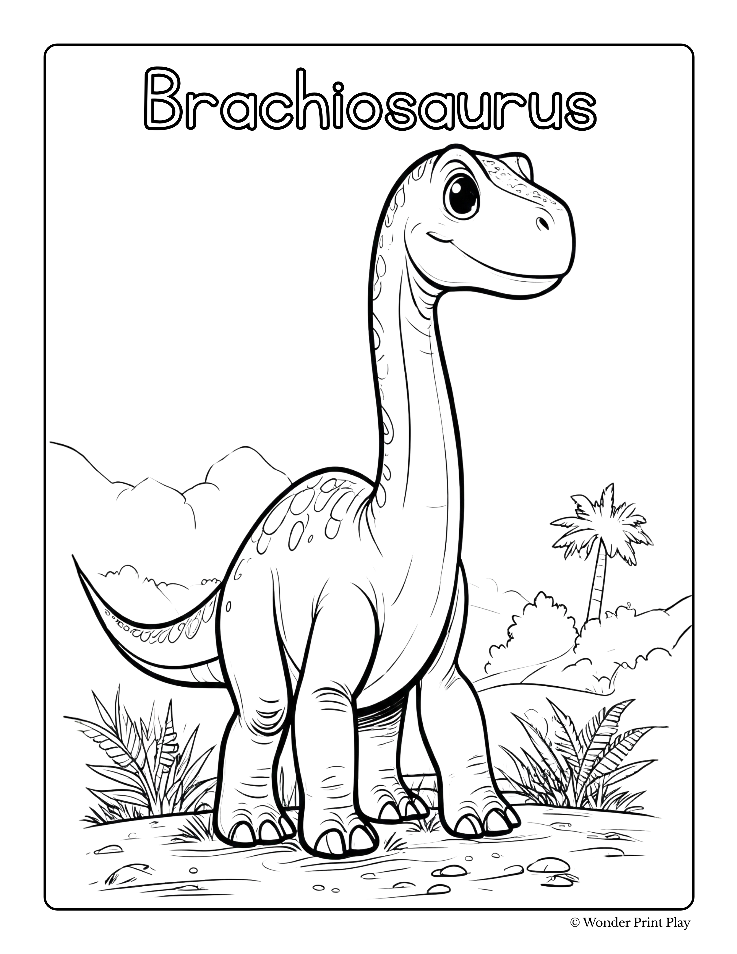 Dinosaur Adventures - Printable Coloring Book